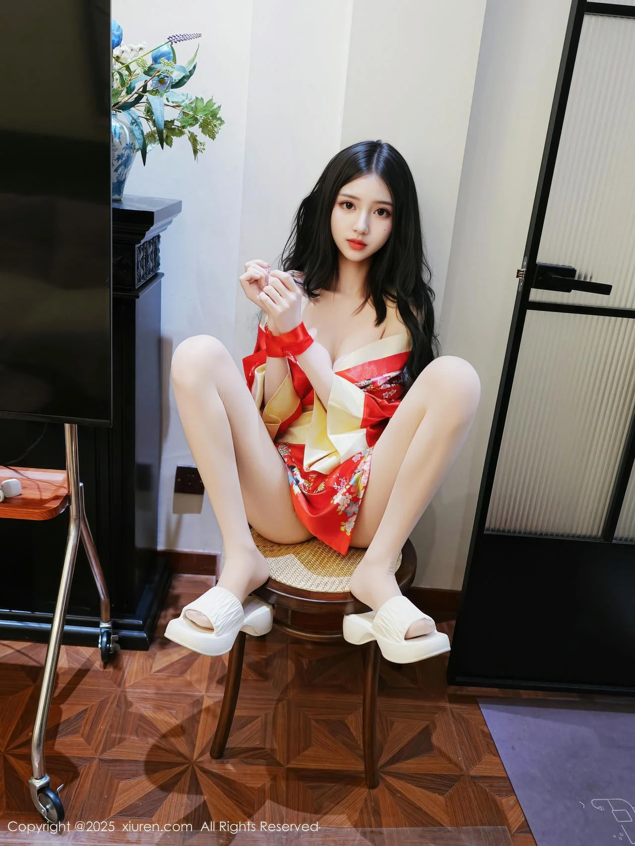 XiuRen 秀人 No.11155 白小蝶 红色连衣短裙 - 7