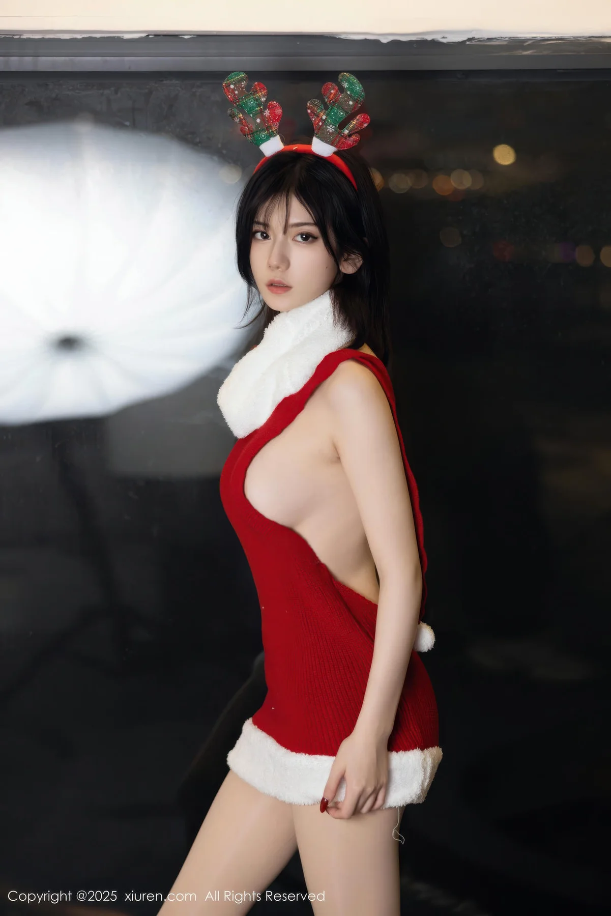 XiuRen 秀人 No.11158 凌七七 红色毛衣爆乳玉背 - 1