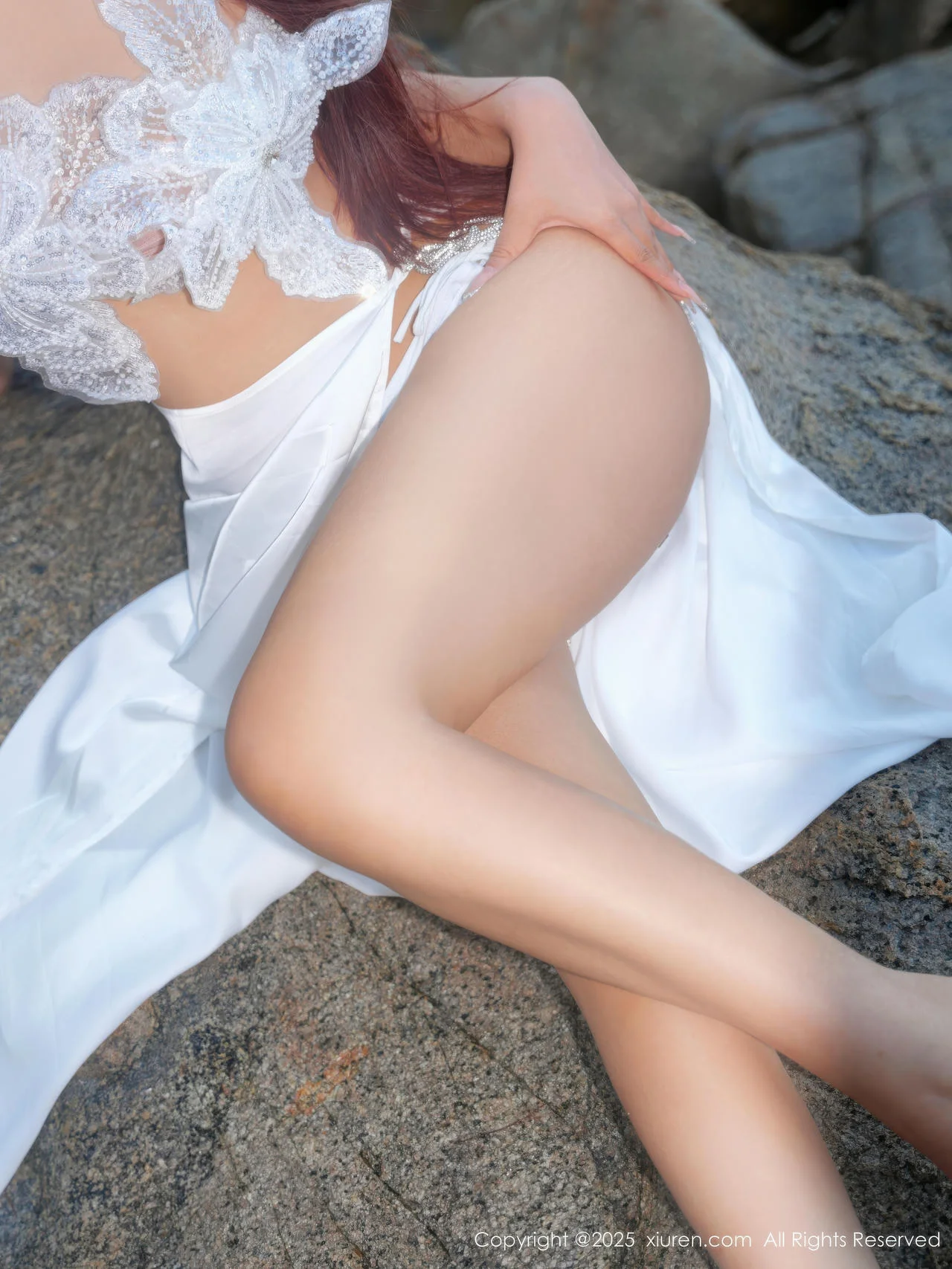 XiuRen 秀人 No.11164 金允希Yuki 白色泳衣沙滩美女 - 9