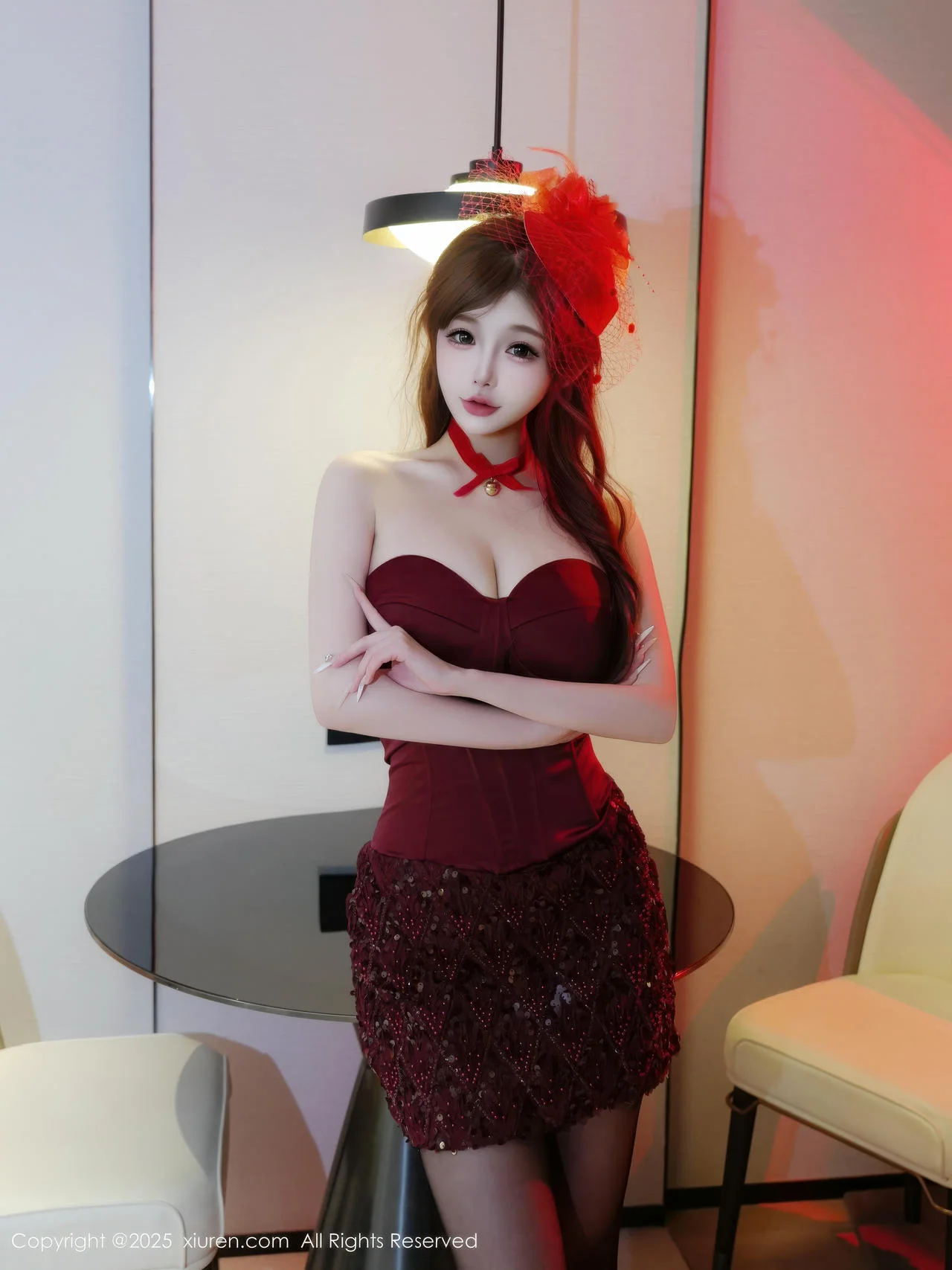 XiuRen 秀人 No.11181 甜妮 深色连衣短裙 - 6