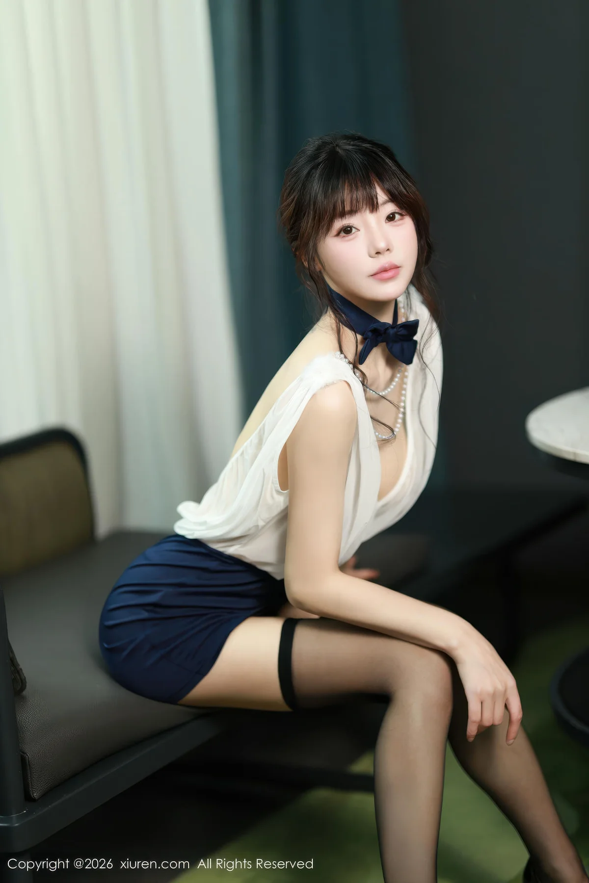 XiuRen 秀人 No.11191 佘贝拉Bella 蓝色包臀裙 - 4