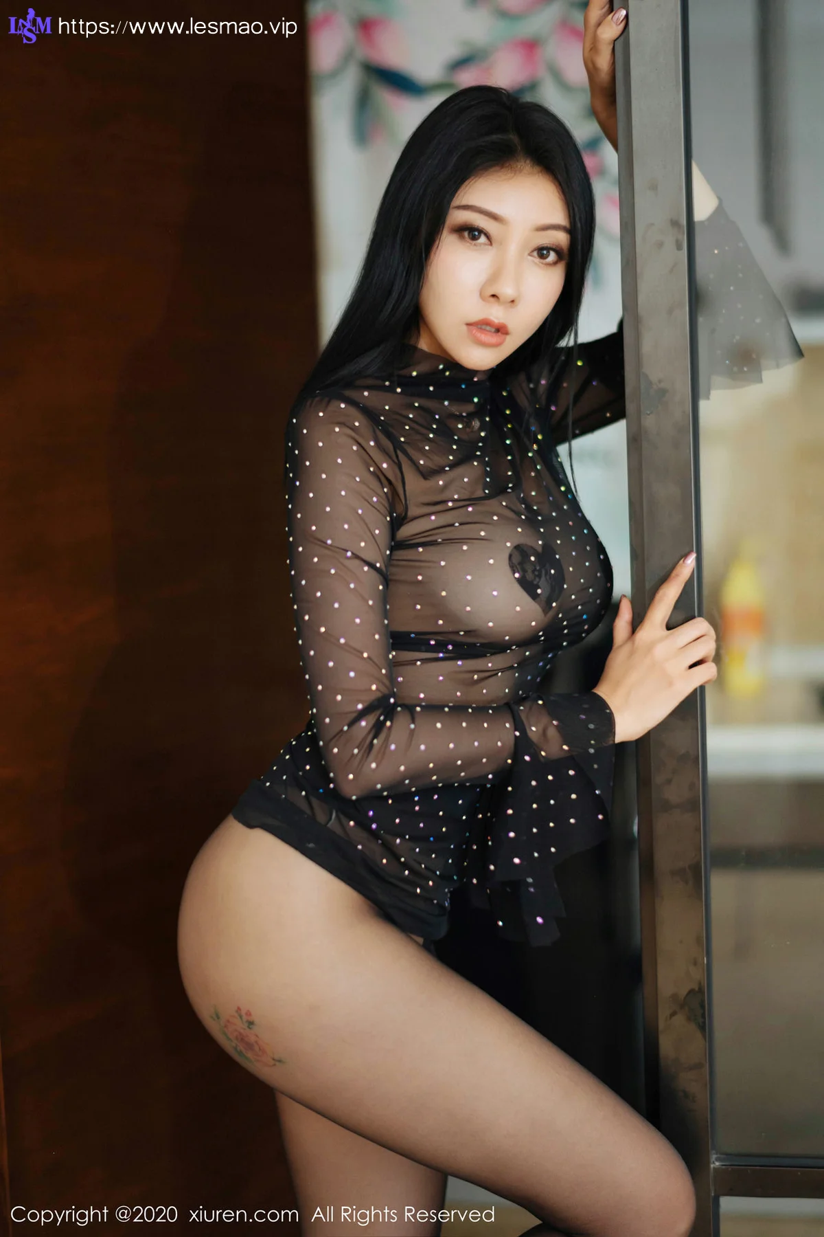 XiuRen 秀人 No.1912 透视乳贴黑丝 果儿Victoria 黑丝新图上架 - 7