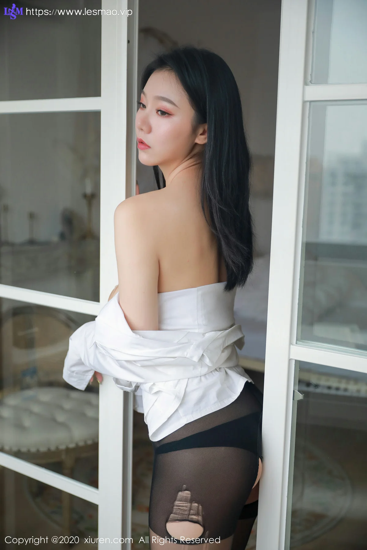 XiuRen 秀人 No.1957 开档黑丝情趣制服 anran  新图上架 - 6