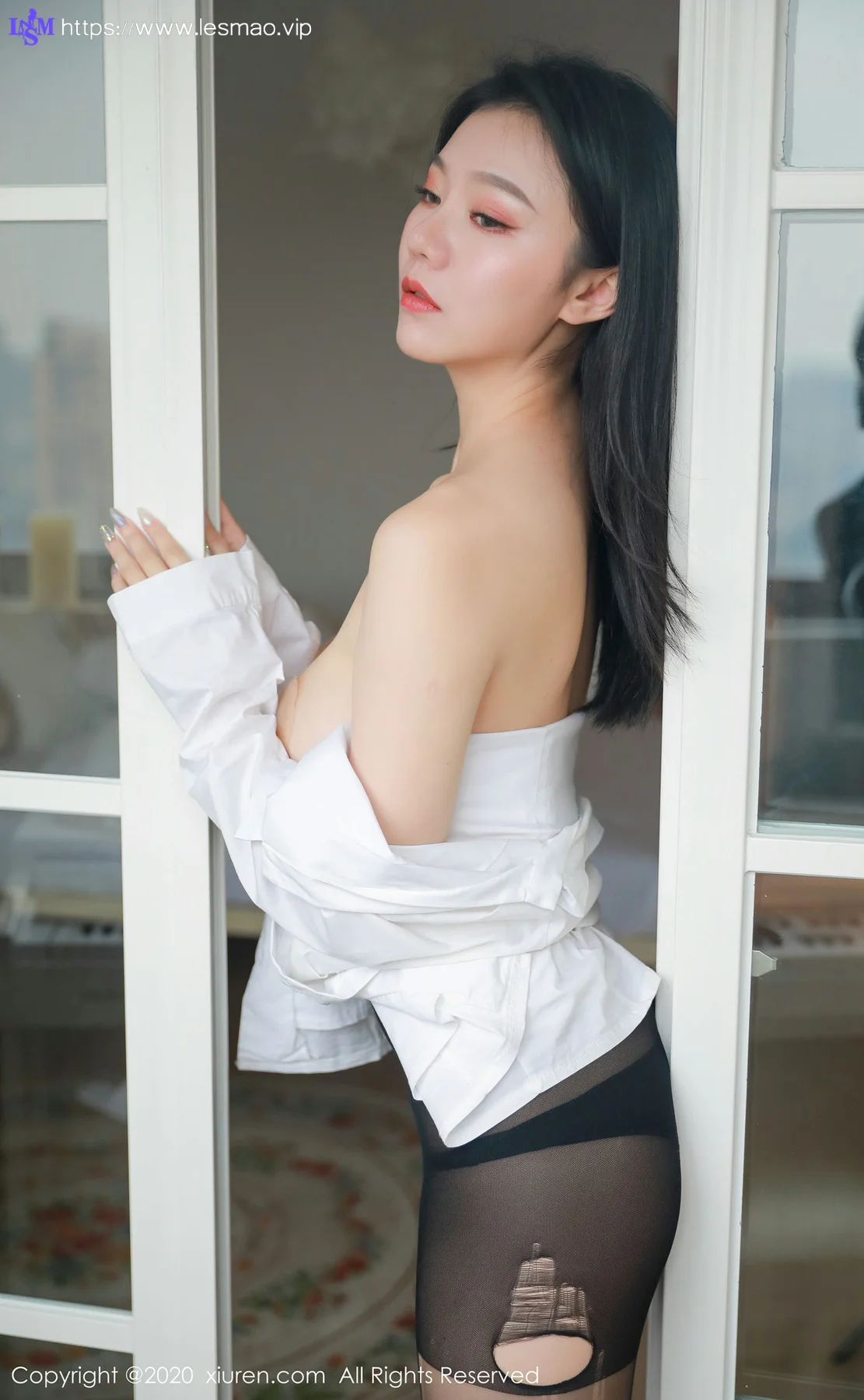 XiuRen 秀人 No.1957 开档黑丝情趣制服 anran  新图上架 - 9