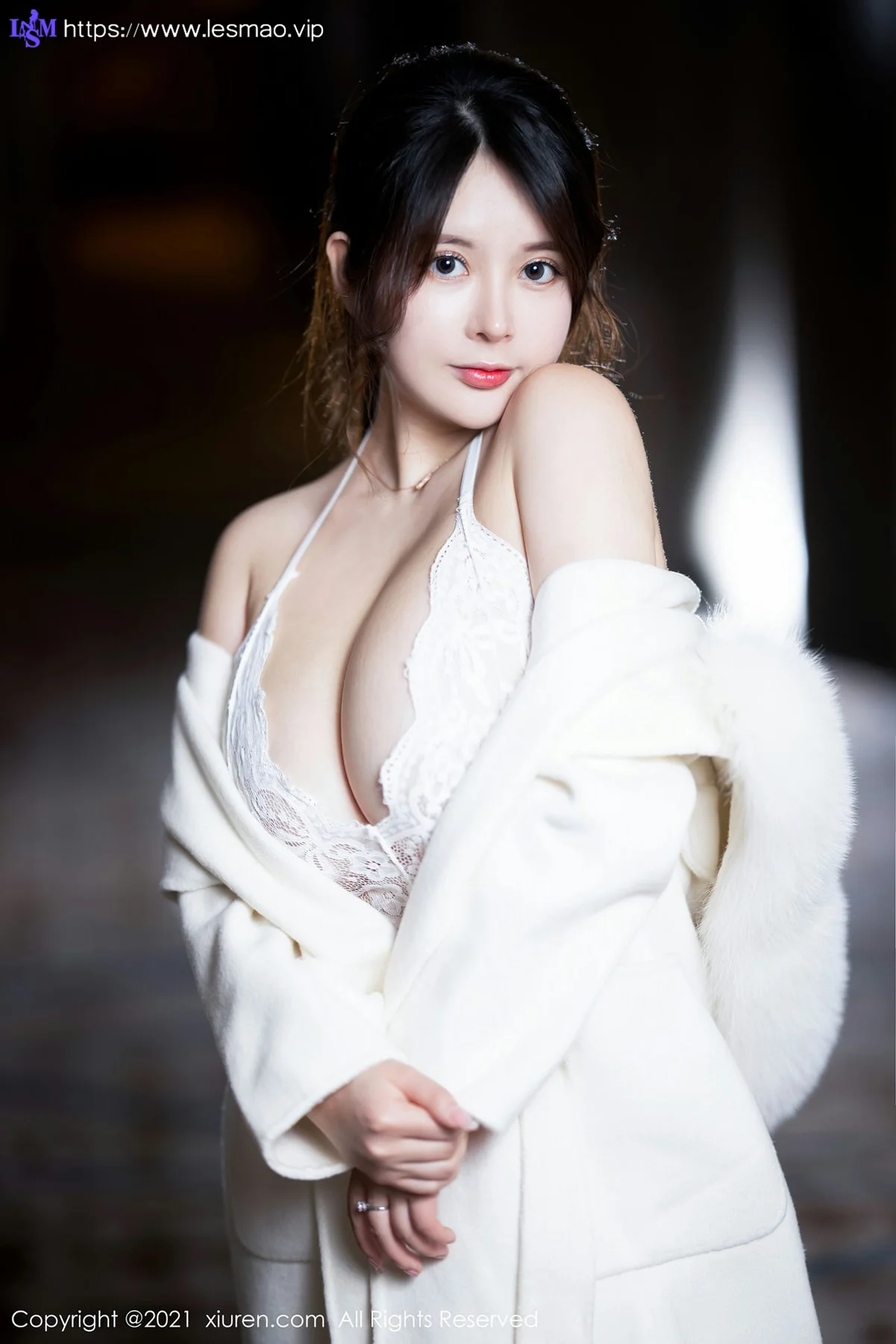 XiuRen 秀人 No.3121  奶油妹妹 白色镂空内衣蕾丝袜 - 8