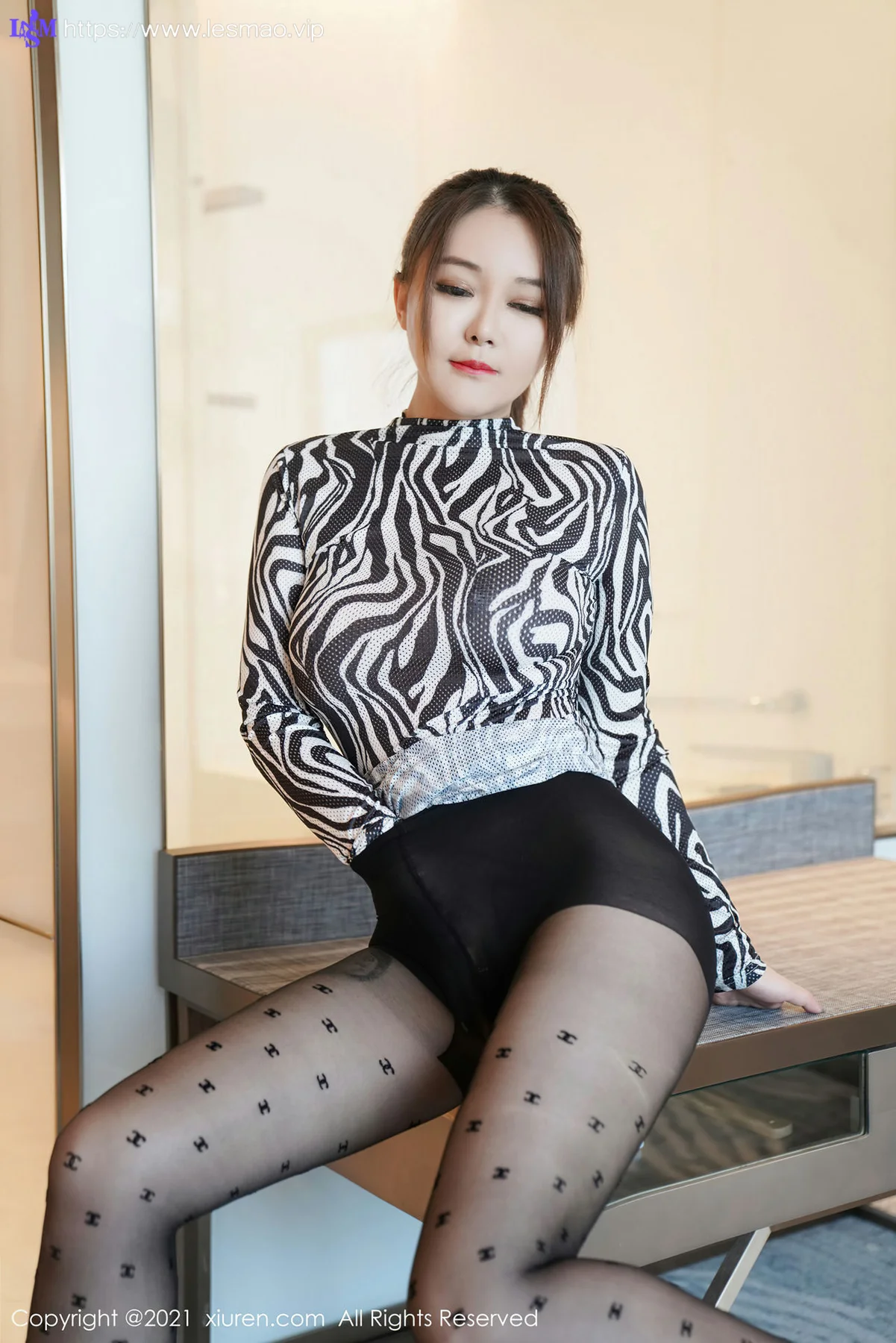 XiuRen 秀人 No.3424 狂野魅惑豹纹 凯竹•廿十 性感写真 - 9