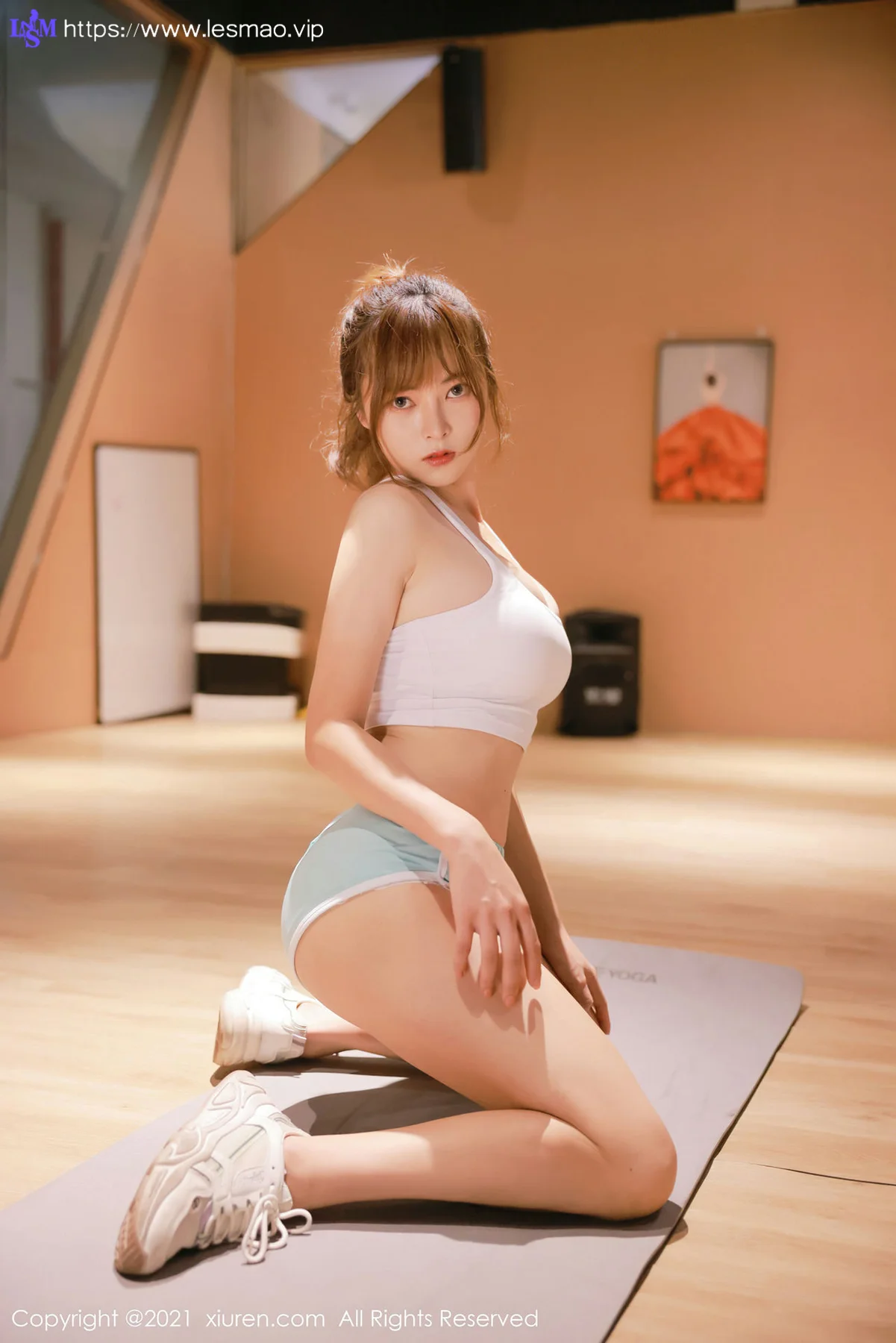 XiuRen 秀人 No.4196 健身房运动内衣 奈沐子 性感写真 - 8
