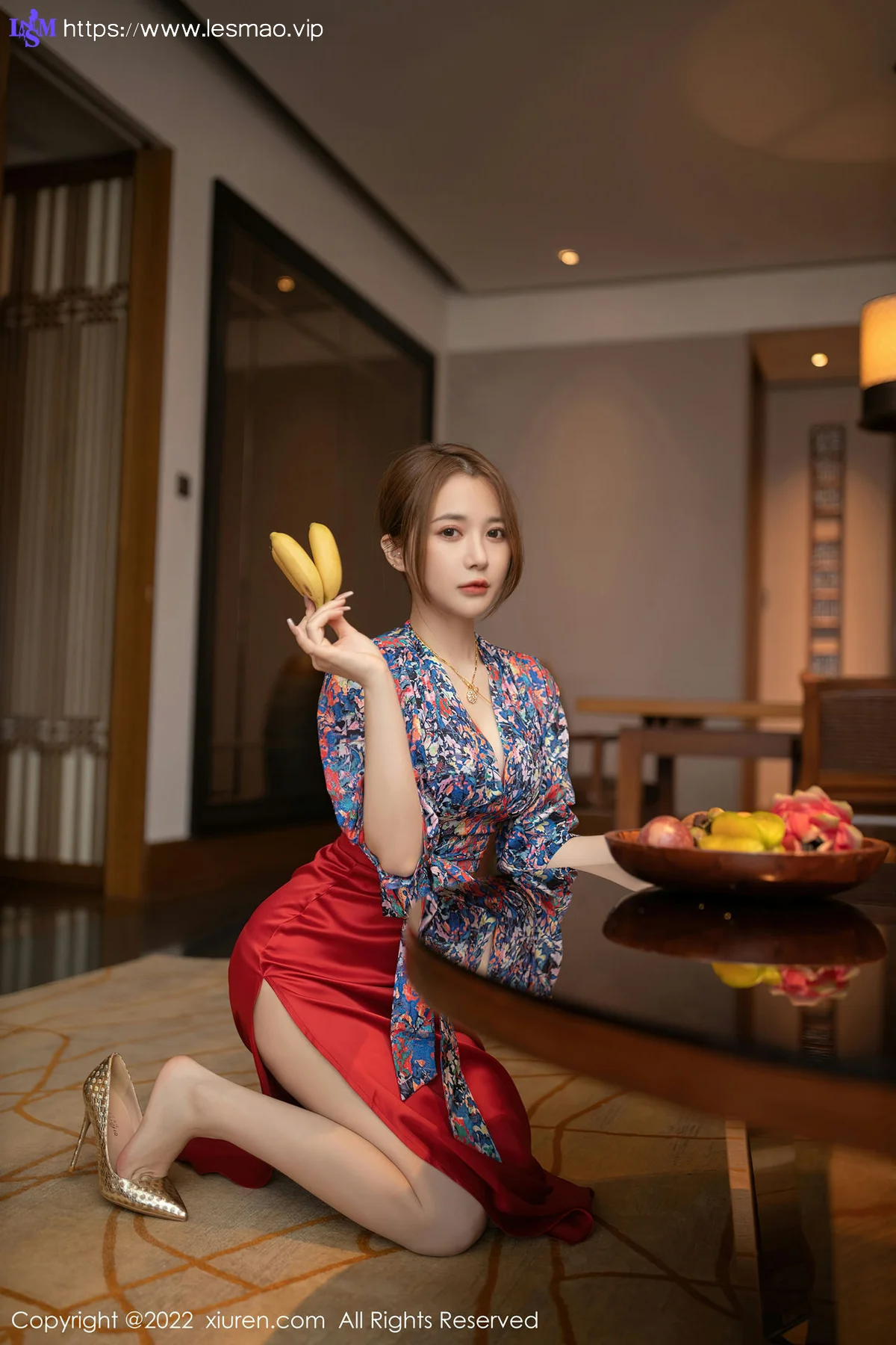 XiuRen 秀人 No.4674 蓝色花纹 鱼子酱Fish 三亚旅拍11 - 8