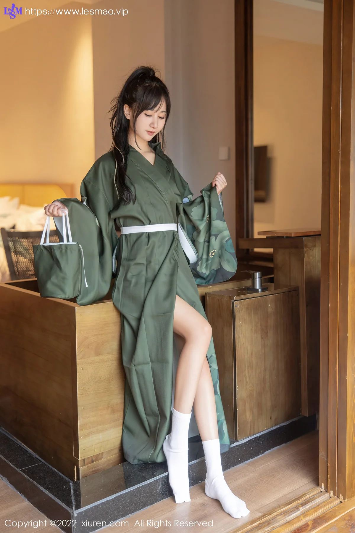 XiuRen 秀人 No.5256 暗灰绿色和服 小果冻儿 大理旅拍11 - 3