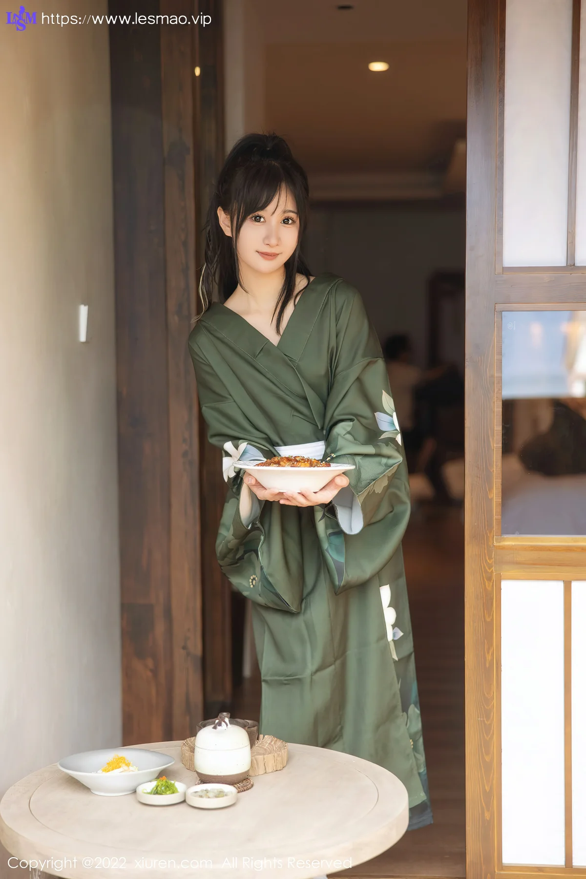 XiuRen 秀人 No.5256 暗灰绿色和服 小果冻儿 大理旅拍11 - 3