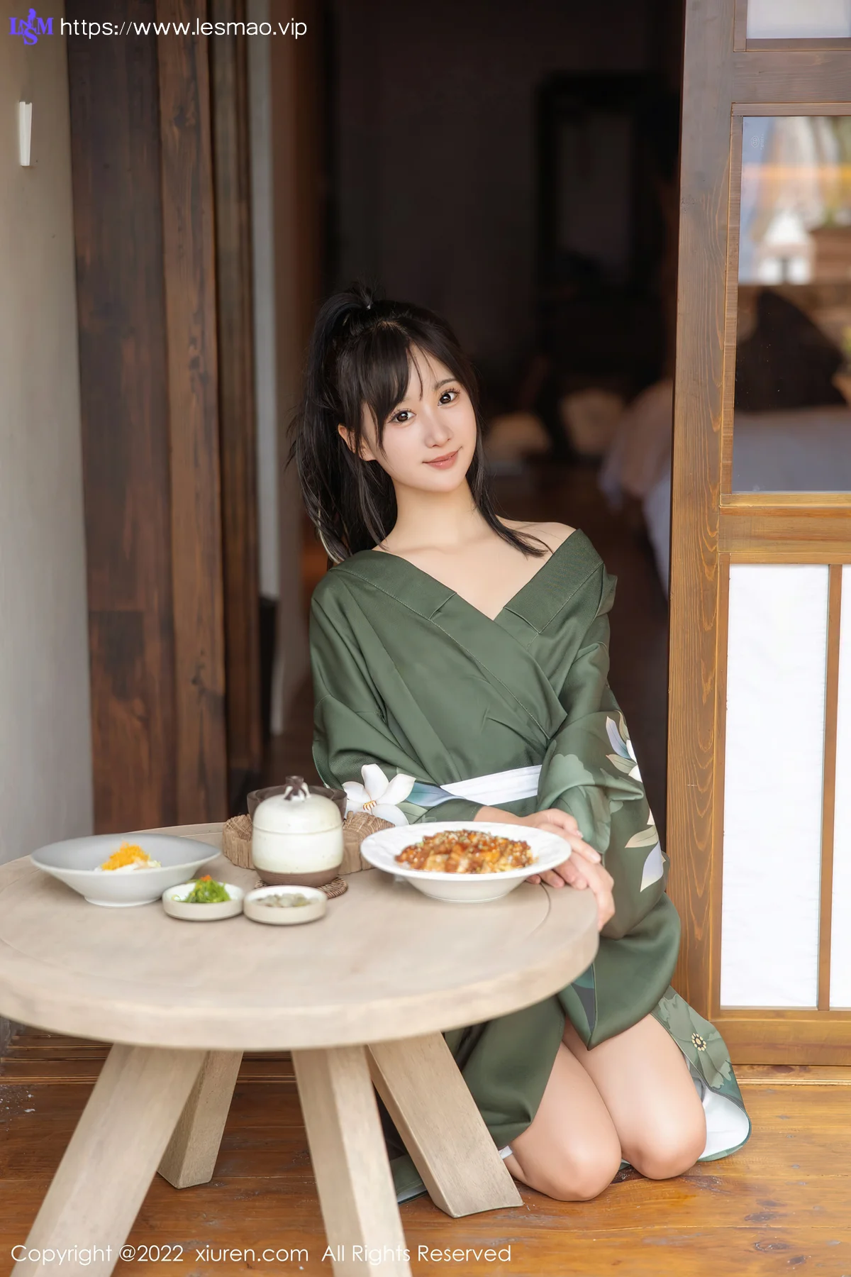 XiuRen 秀人 No.5256 暗灰绿色和服 小果冻儿 大理旅拍11 - 4
