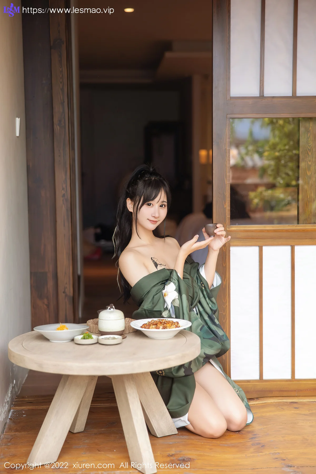 XiuRen 秀人 No.5256 暗灰绿色和服 小果冻儿 大理旅拍11 - 6