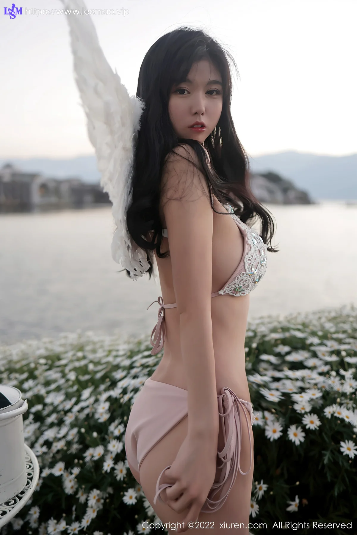 XiuRen 秀人 No.5363 白色刺绣比基尼 李雅柔182CM 性感写真 - 2