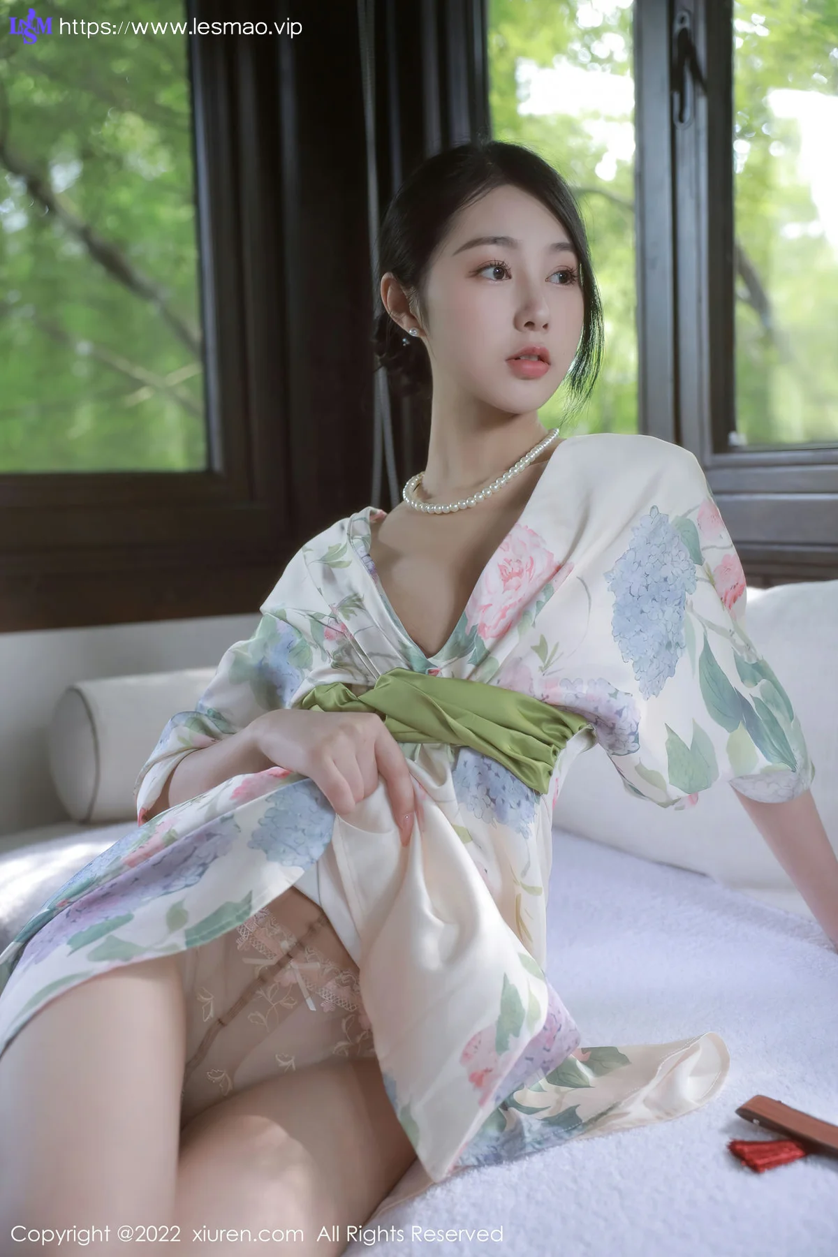 XiuRen 秀人 No.5514 谢晚晚 花纹长裙性感写真2 - 3