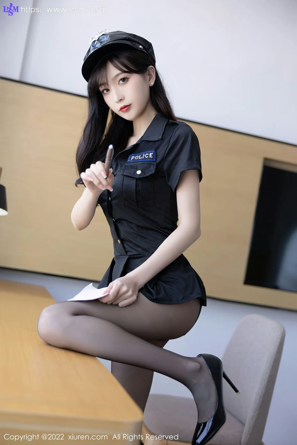 XiuRen 秀人 No.5517 林星阑 黑色制服诱惑性感写真1 - 1