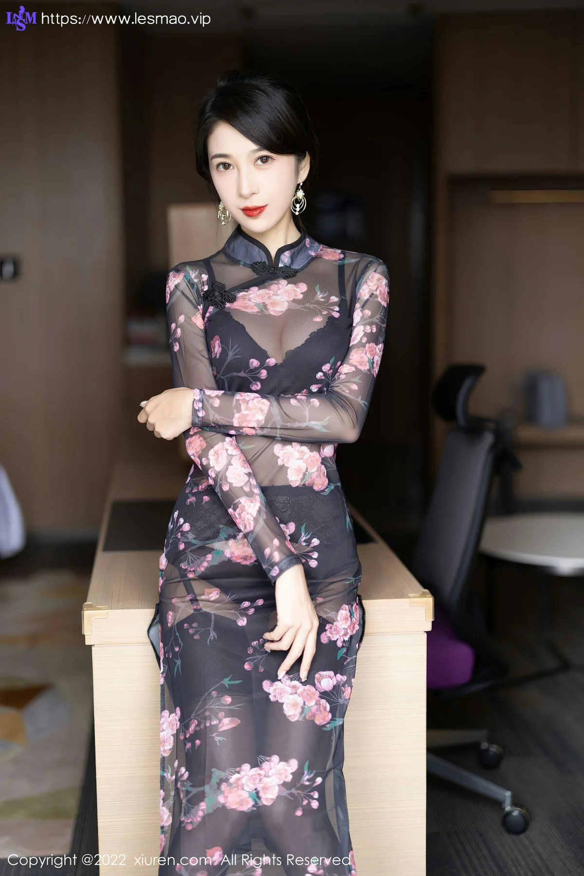 XiuRen 秀人 No.5585 林乐一 透视旗袍 - 4