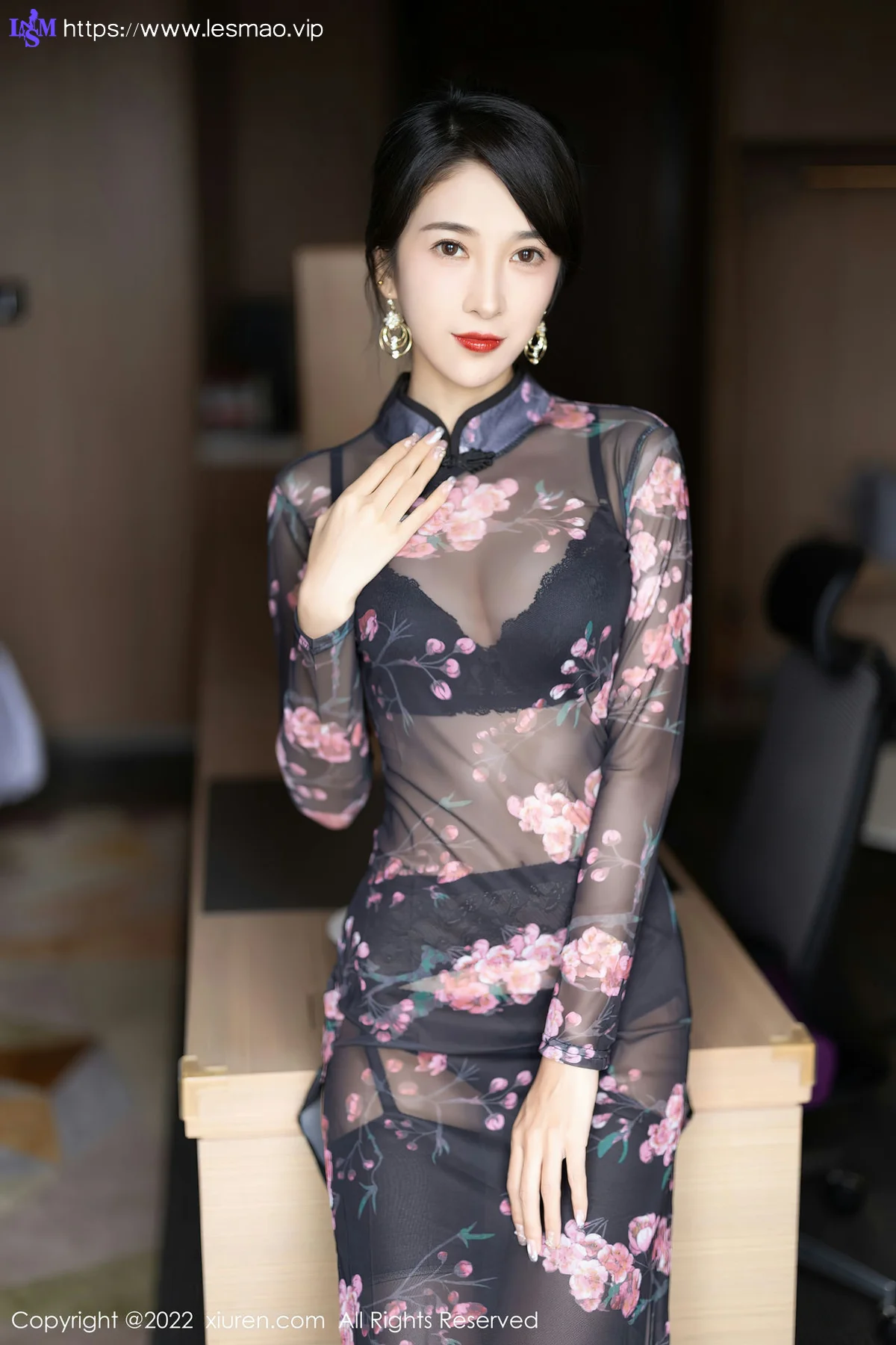 XiuRen 秀人 No.5585 林乐一 透视旗袍 - 6