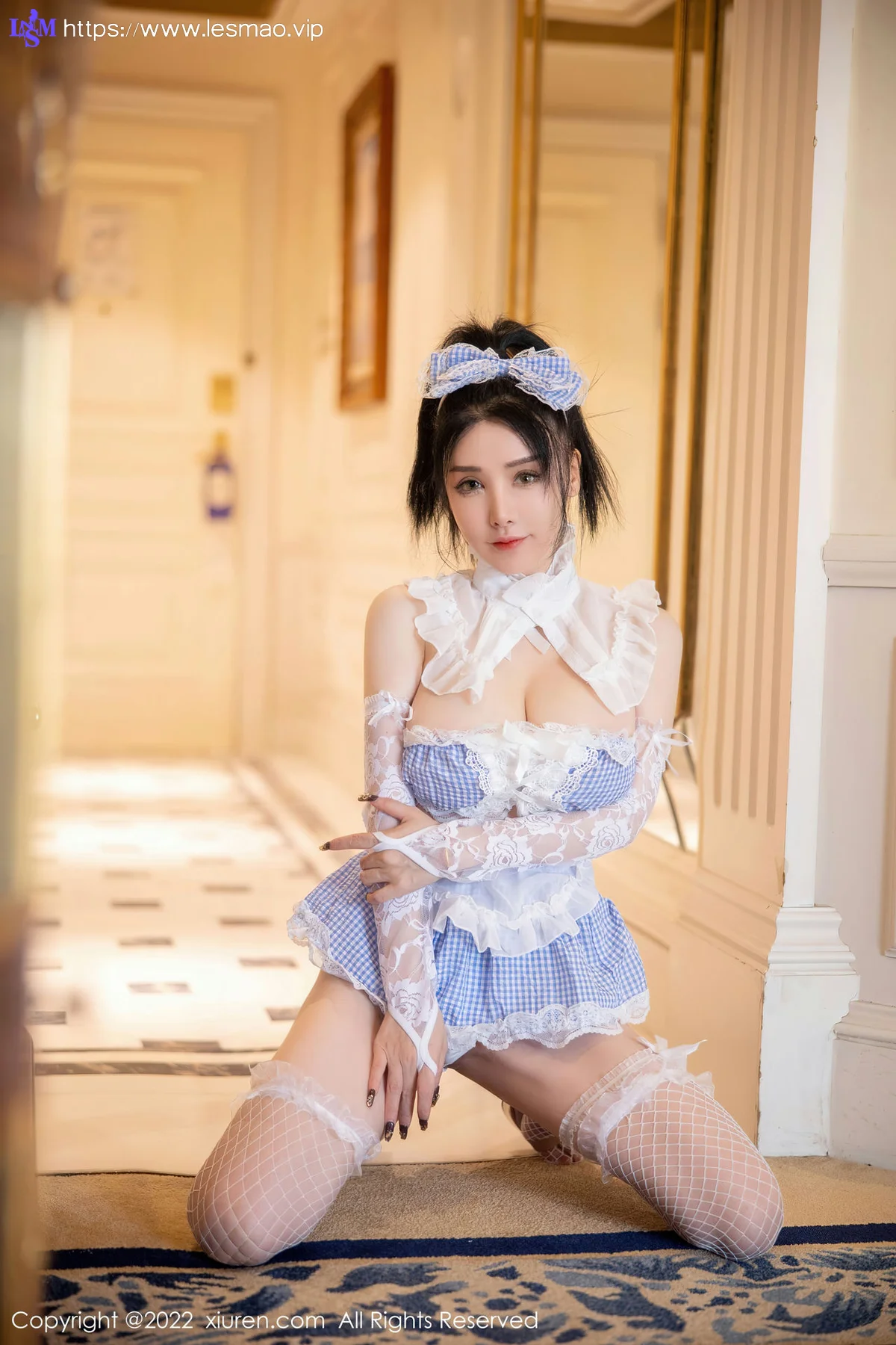 XiuRen 秀人 No.5640 潘娇娇 小方格女仆服巨乳肥臀 - 10