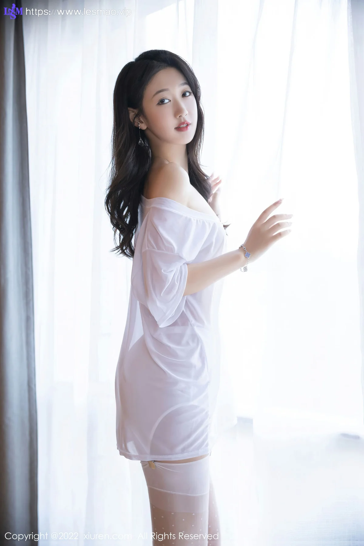 XiuRen 秀人 No.5644 唐安琪 连衣短裙白色丝袜写真111 - 8