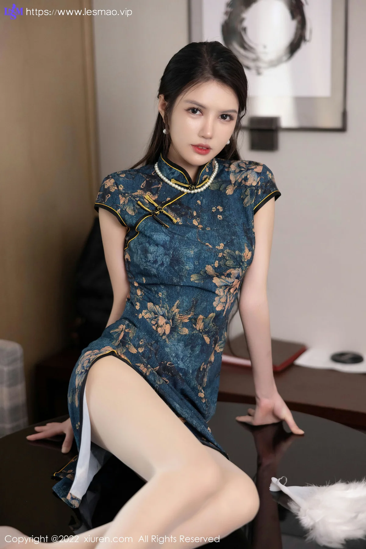 XiuRen 秀人 No.5658 媛媛酱belle 轻透蕾丝旗袍内衣33 - 4