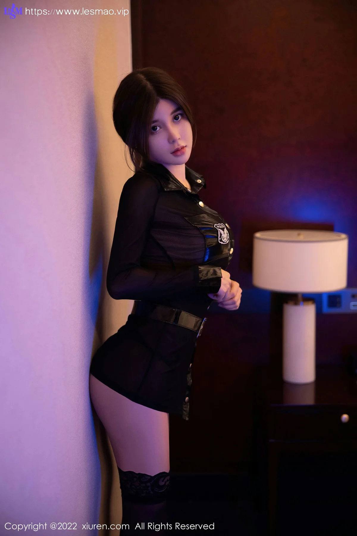 XiuRen 秀人 No.5750 周jojobaby 黑色情趣警官制服性感私房33 - 7