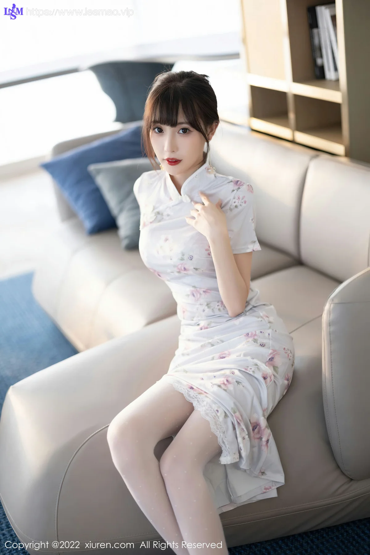 XiuRen 秀人 No.5757 林星阑 花纹图案旗袍性感写真 - 8