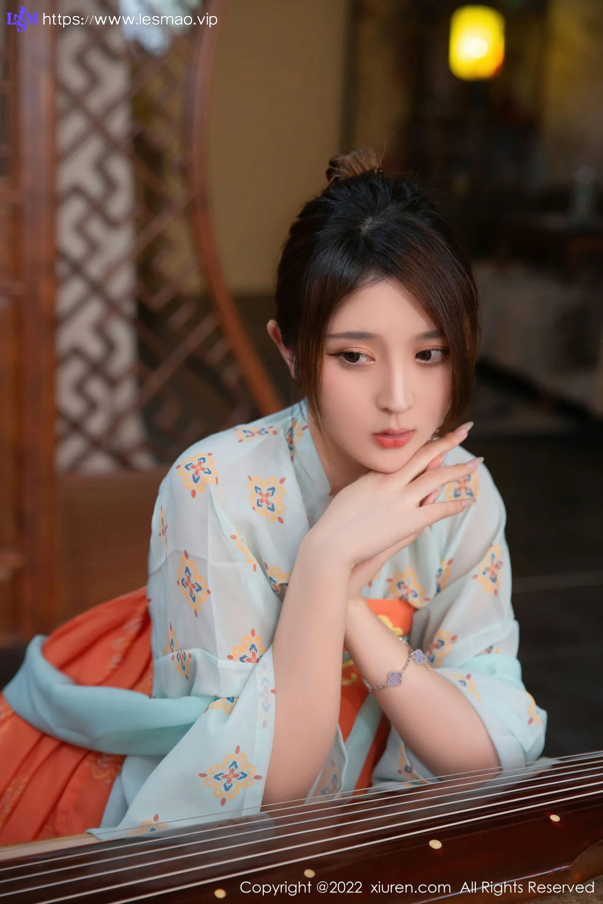 XiuRen 秀人 No.5772 夏甜甜 新人模特浅蓝色古装性感写真 - 5