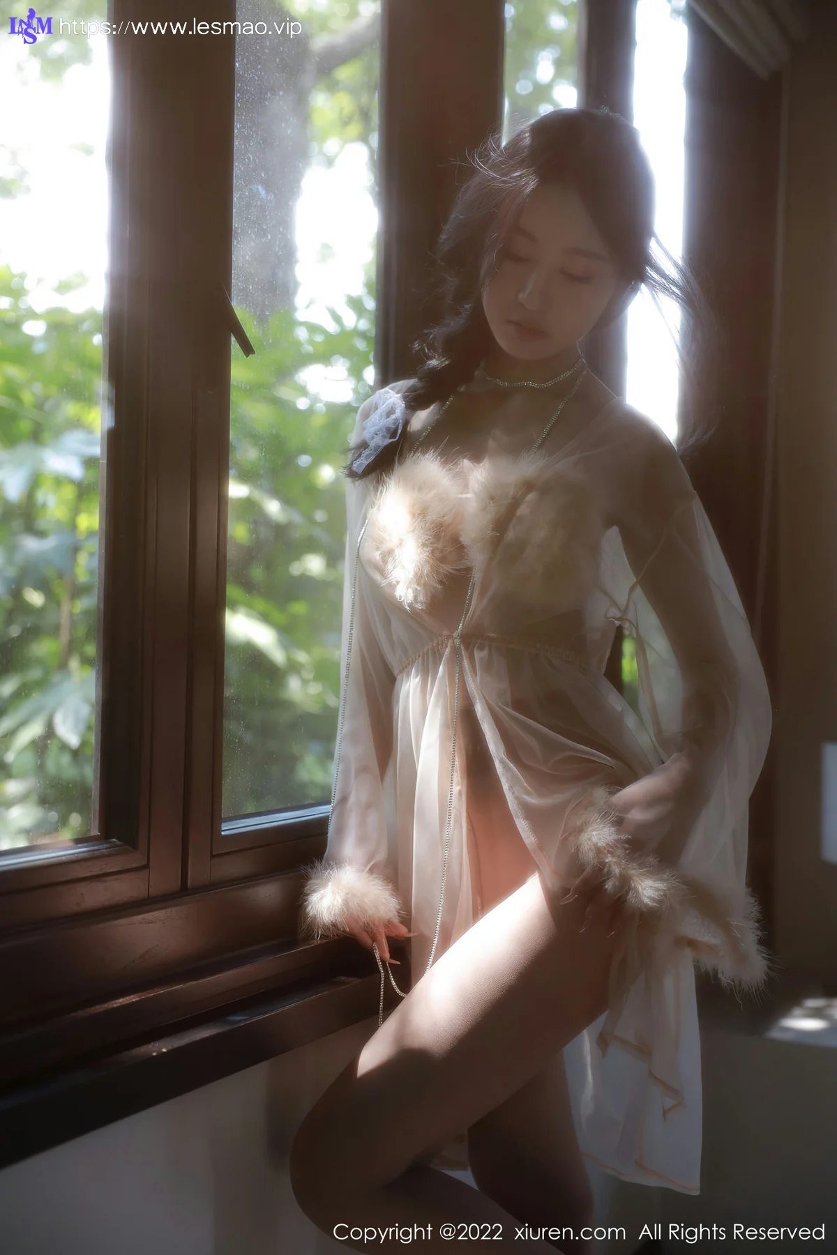 XiuRen 秀人 No.5796 谢晚晚 薄纱轻透情趣性感写真 - 4