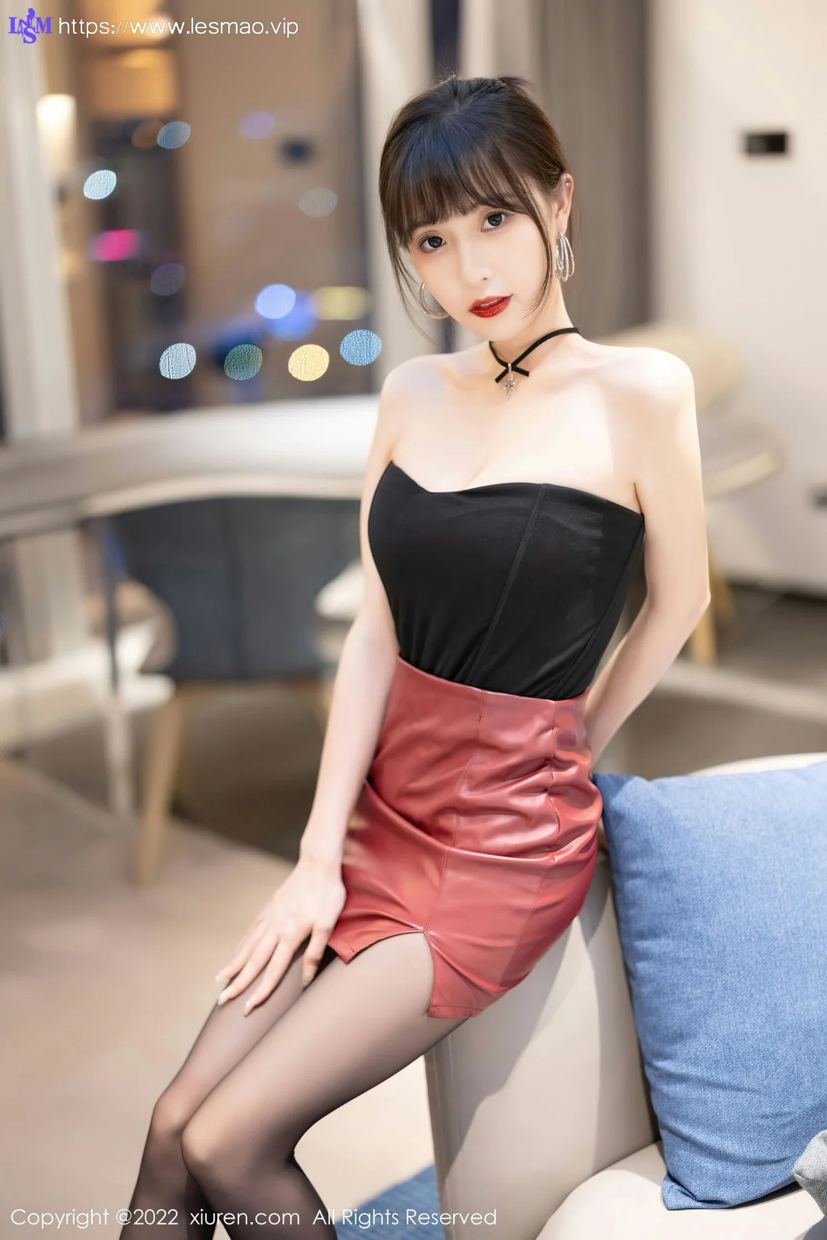 XiuRen 秀人 No.5831 林星阑 皮质短裙魅惑黑丝性感写真11 - 6