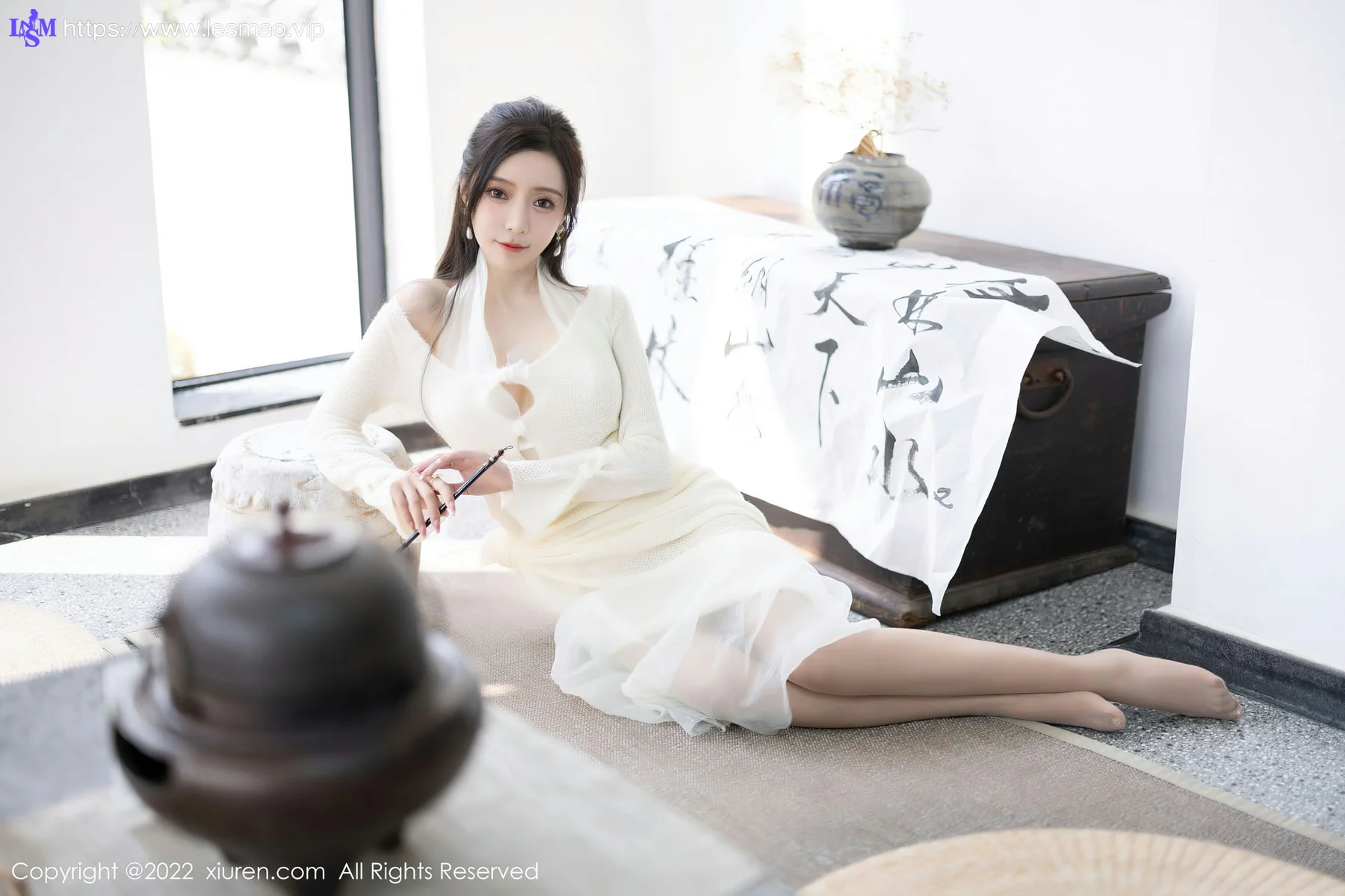 XiuRen 秀人 No.5846 王馨瑶yanni 性感白色连衣长裙性感写真22 - 3
