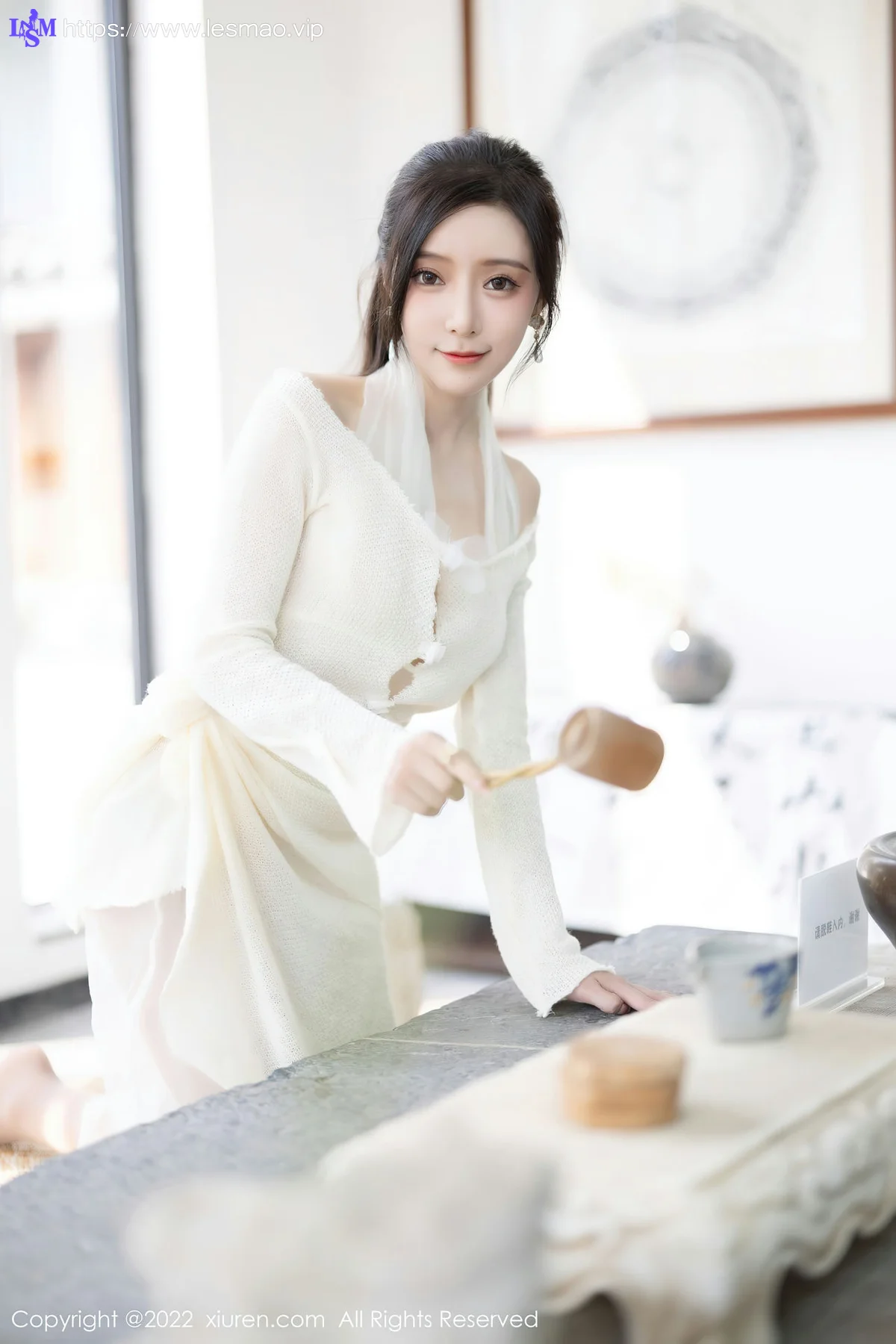 XiuRen 秀人 No.5846 王馨瑶yanni 性感白色连衣长裙性感写真22 - 5
