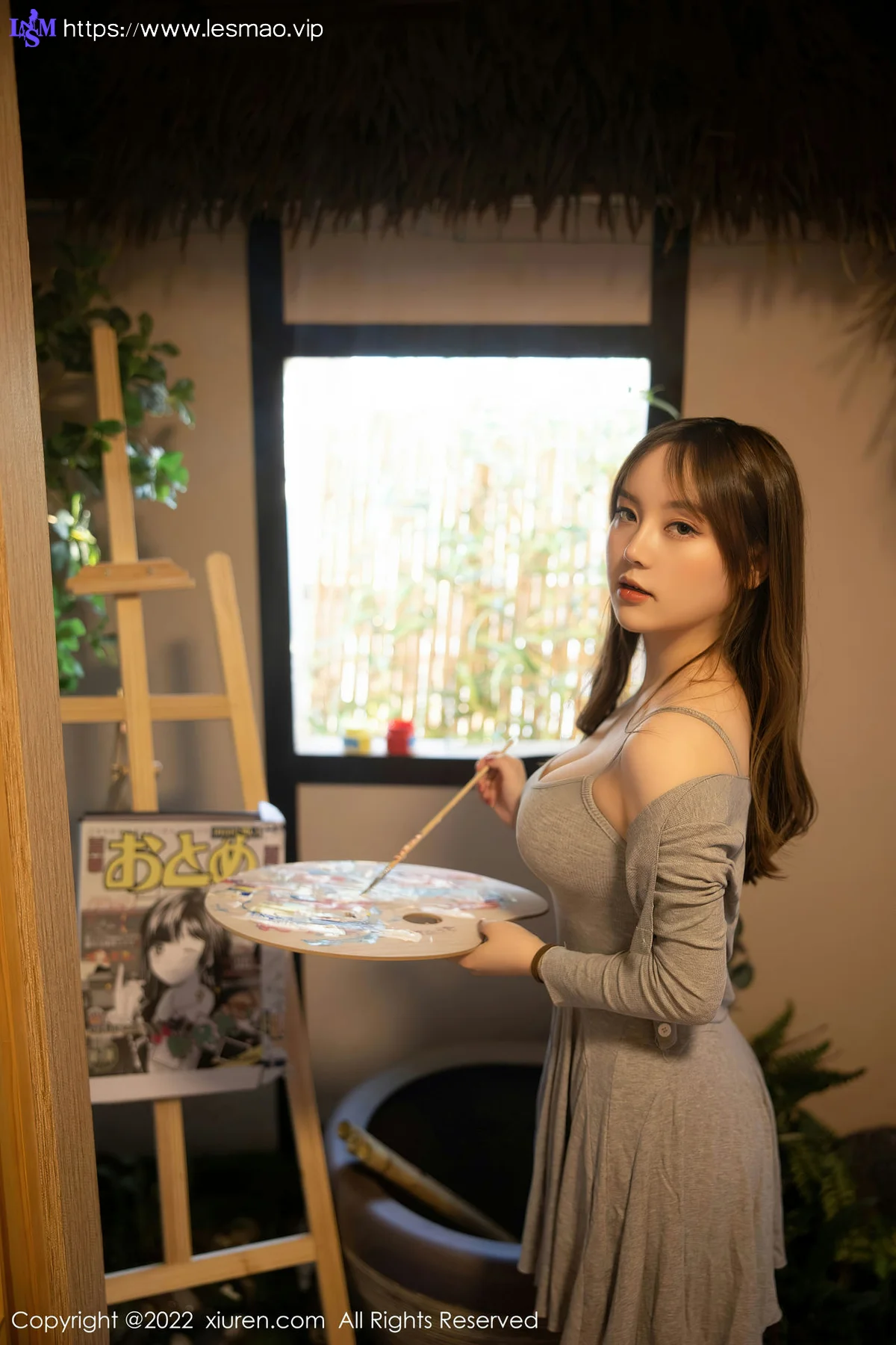 XiuRen 秀人 No.5943 豆瓣酱 绘画主题拍摄性感写真 - 9