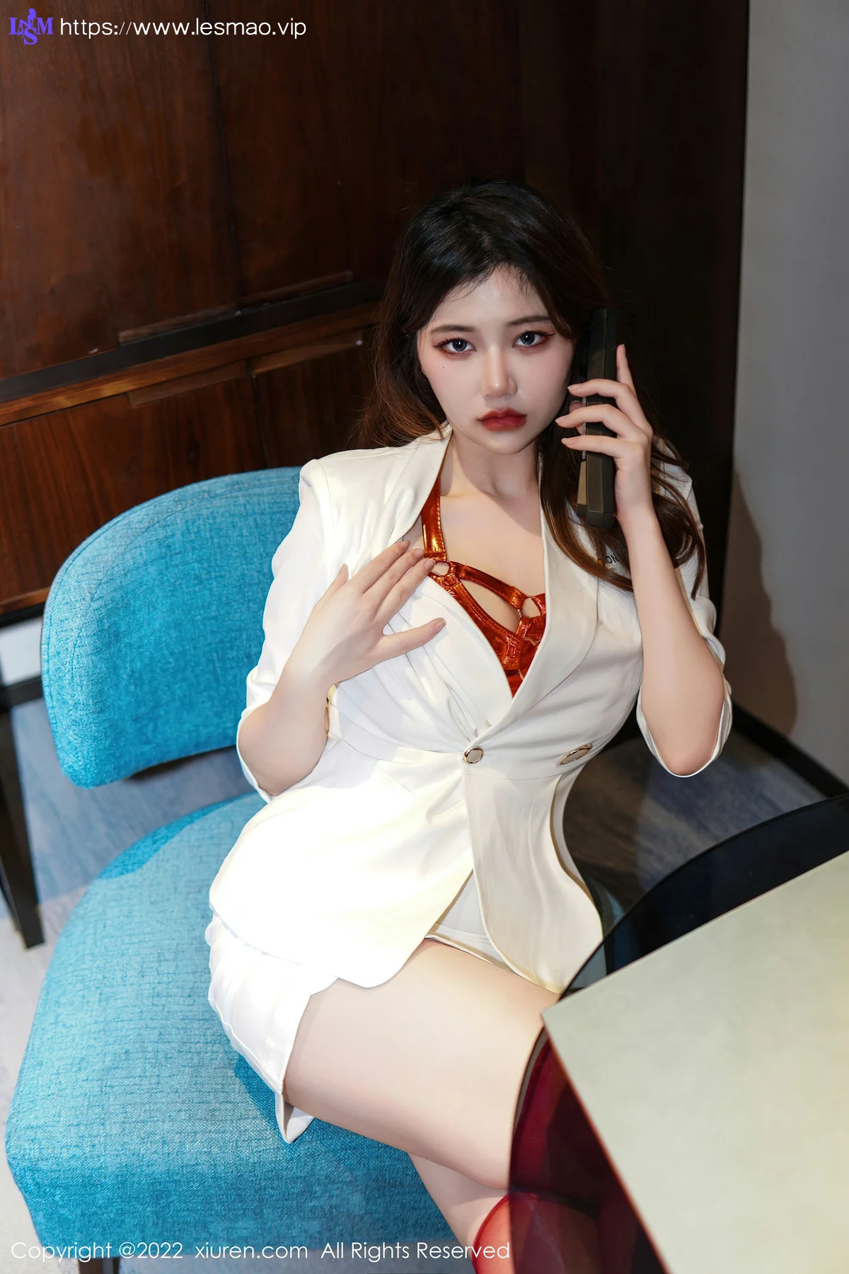 XiuRen 秀人 No.6053  奈奈子  红色情趣服新人第二套写真 - 2