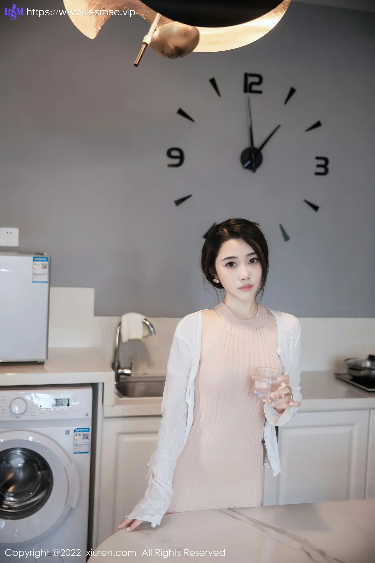 XiuRen 秀人 No.6066 严利娅Yuliya 粉色连衣长裙性感写真 - 7