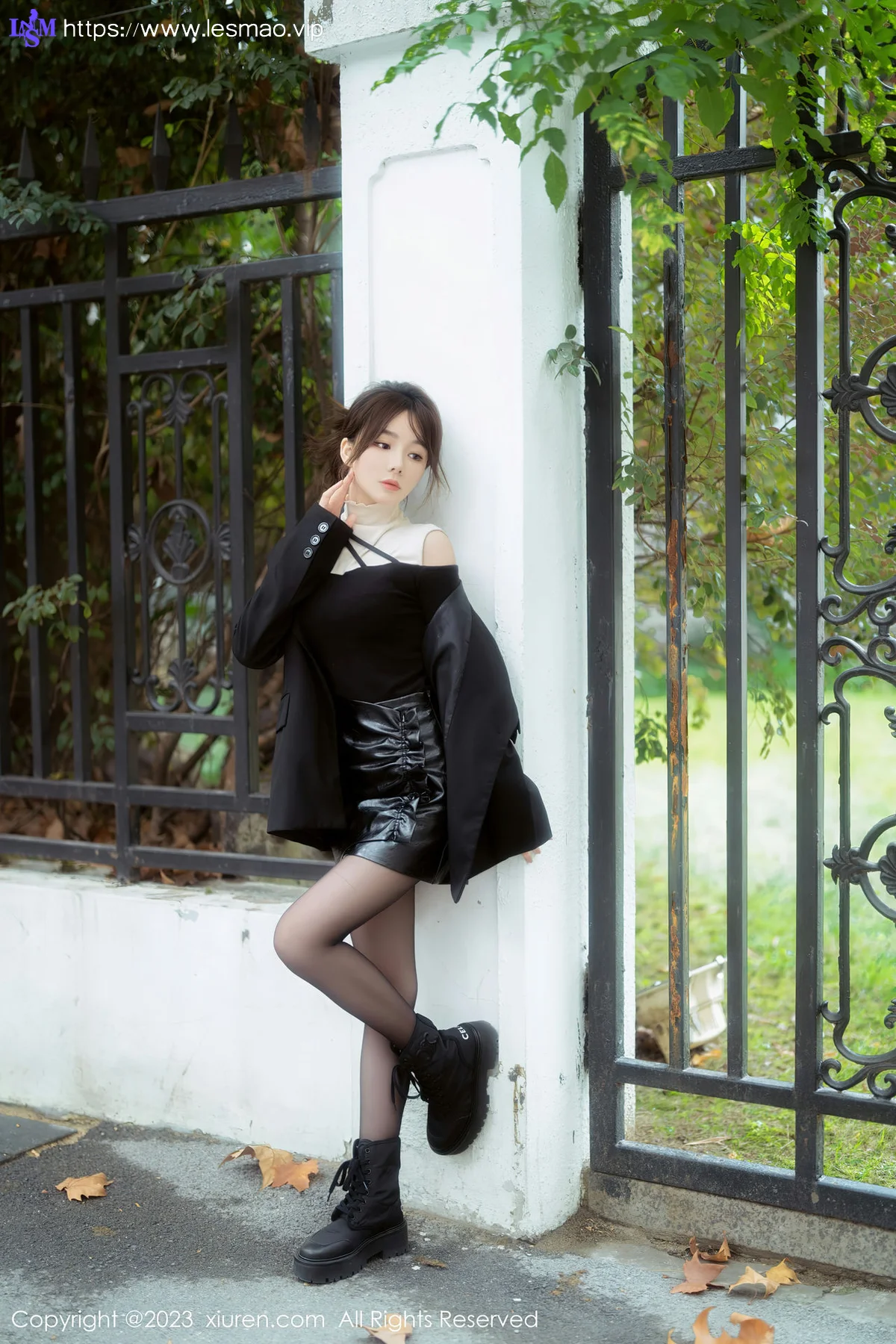 XiuRen 秀人 No.6080 婠婠么 上衣皮短裙写真 - 8