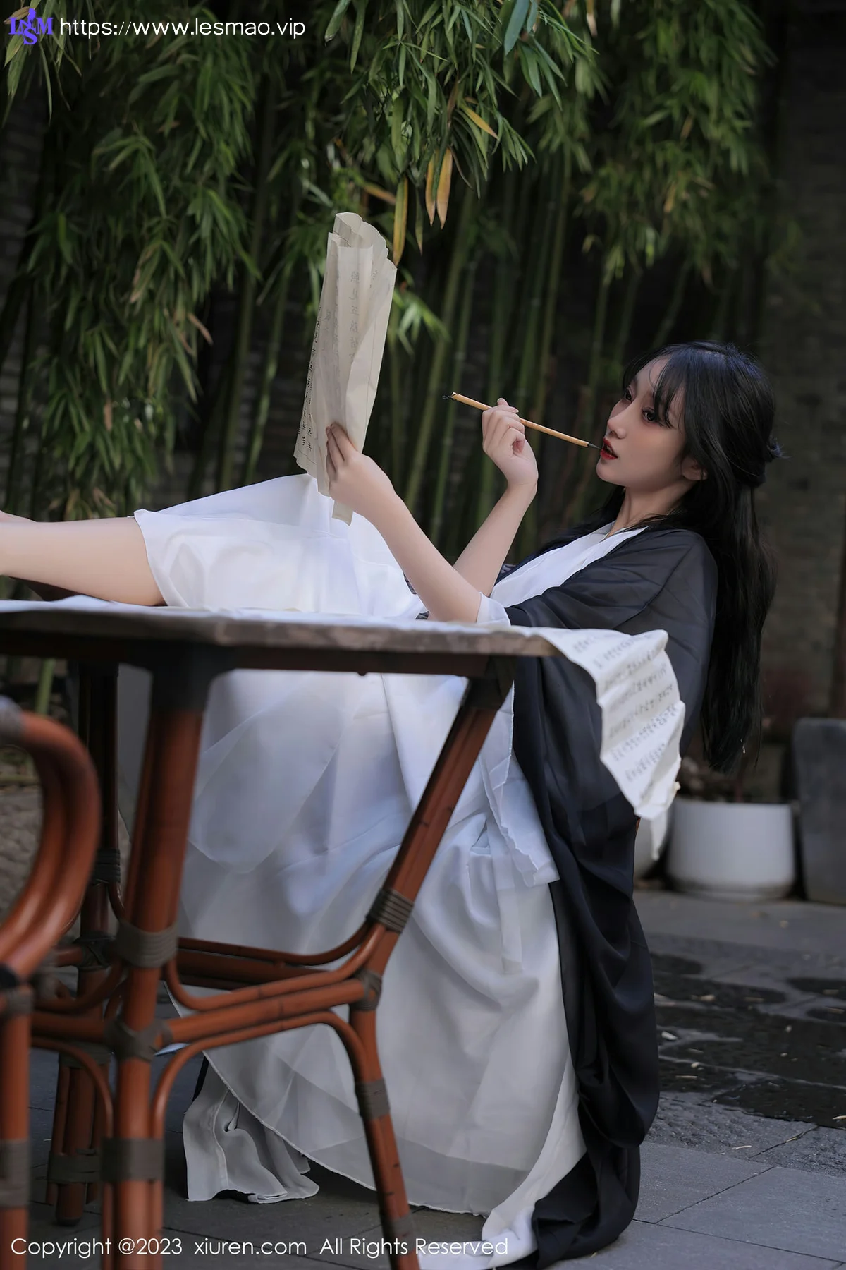 XiuRen 秀人 No.6094 玥儿玥er 白色古装服饰十月海南旅拍 - 7