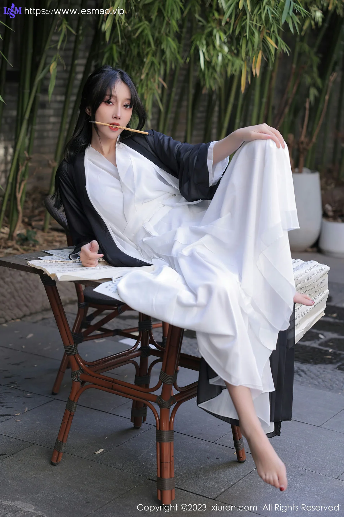 XiuRen 秀人 No.6094 玥儿玥er 白色古装服饰十月海南旅拍 - 9