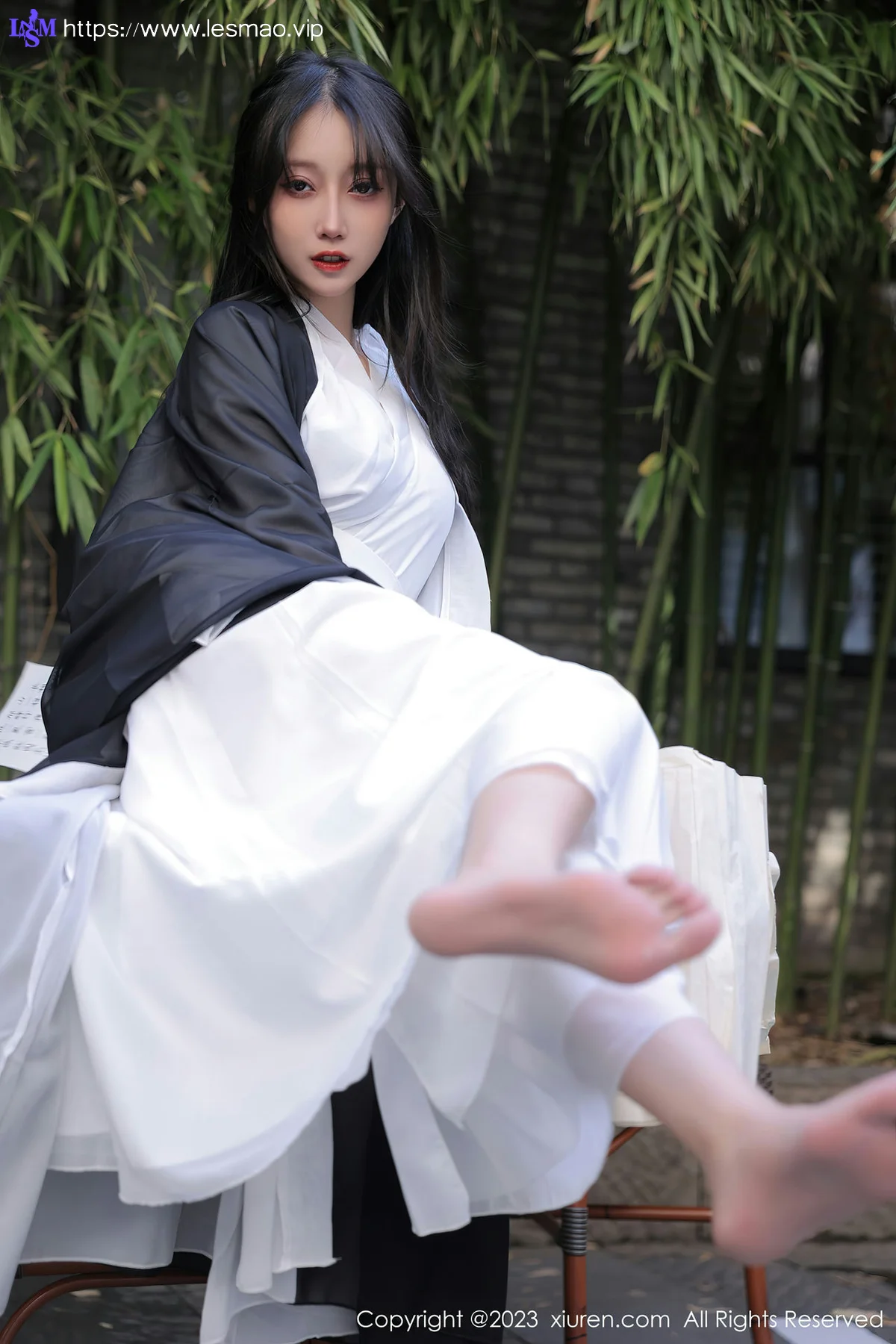 XiuRen 秀人 No.6094 玥儿玥er 白色古装服饰十月海南旅拍 - 6