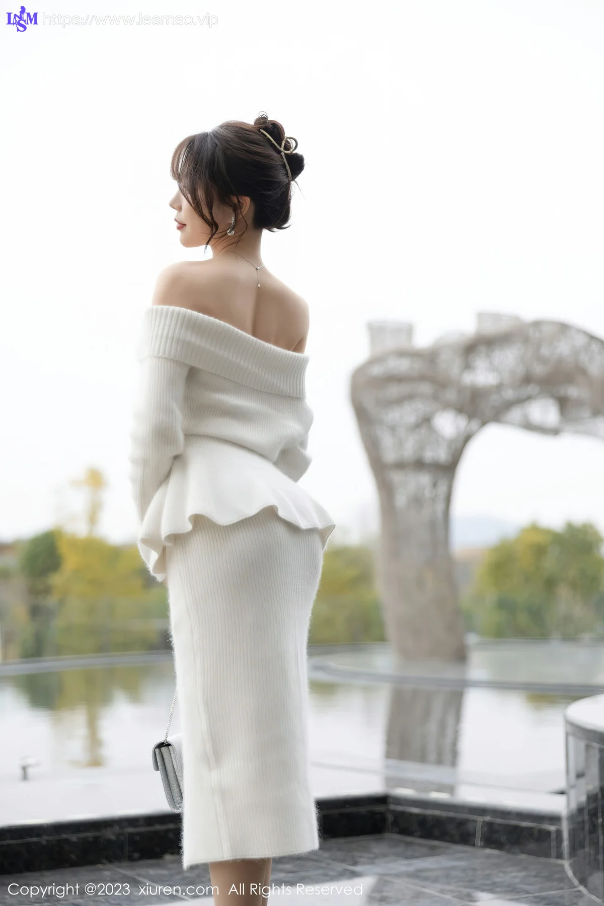 XiuRen 秀人 No.6132 徐莉芝Booty 白色蕾丝内衣性感写真 - 1