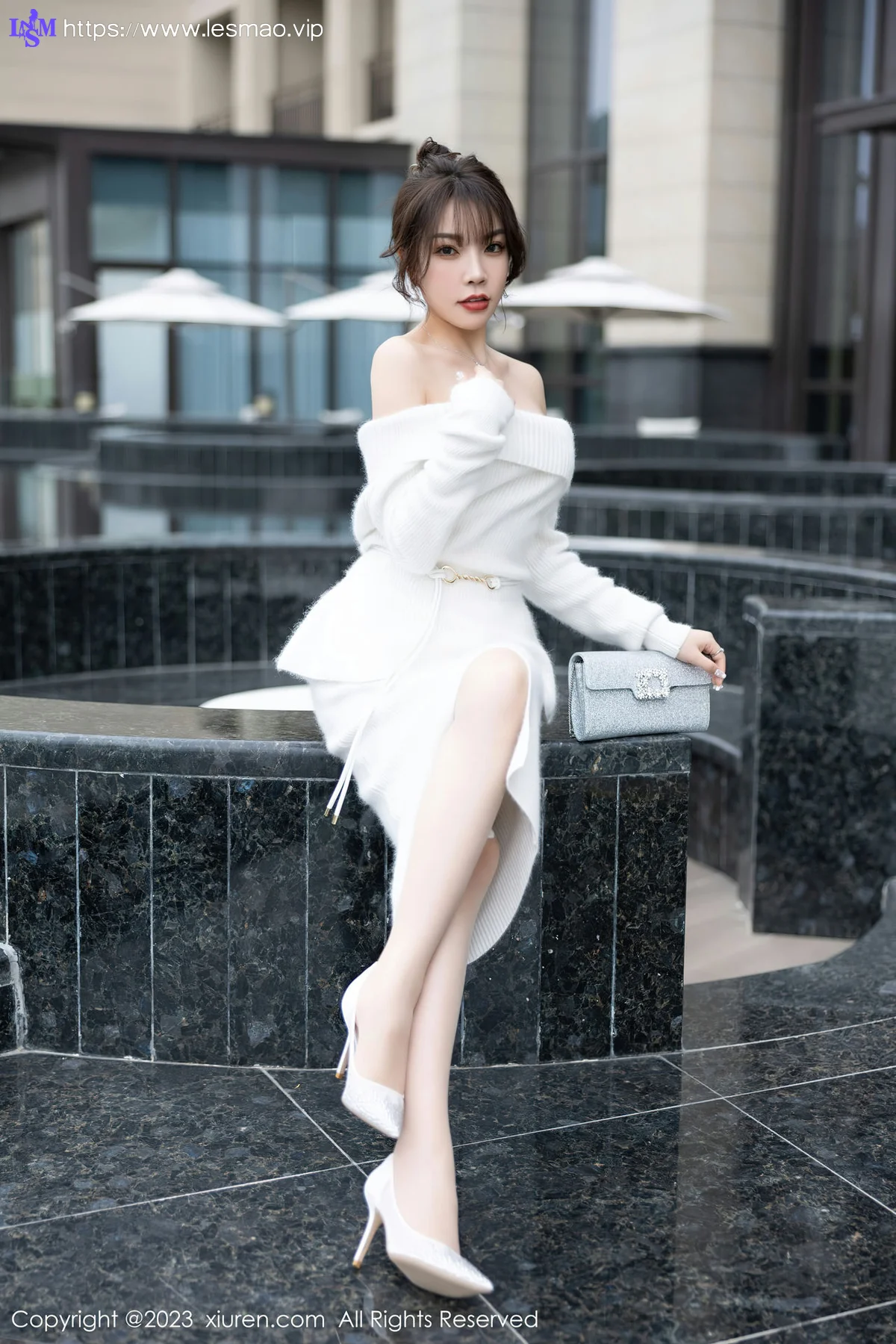 XiuRen 秀人 No.6132 徐莉芝Booty 白色蕾丝内衣性感写真 - 4