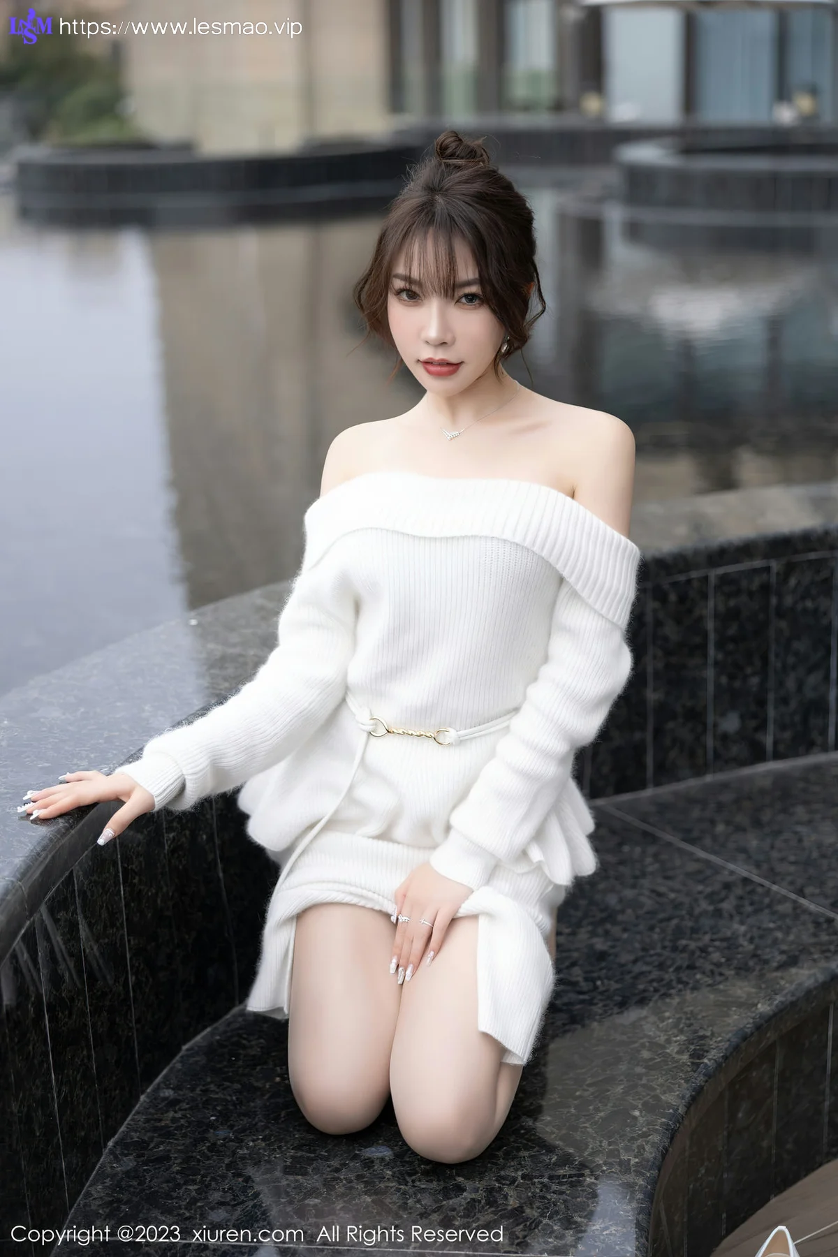 XiuRen 秀人 No.6132 徐莉芝Booty 白色蕾丝内衣性感写真 - 2