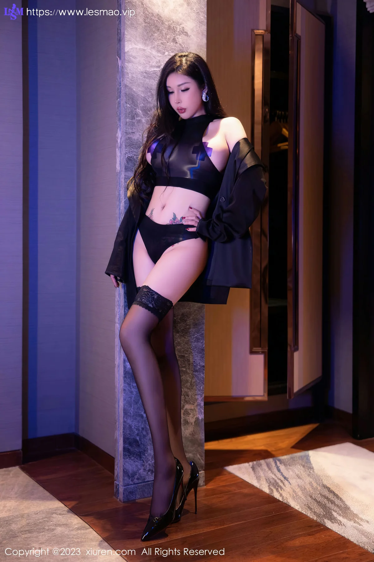 XiuRen 秀人 No.6143 田冰冰 黑色西服外衣写真 - 4