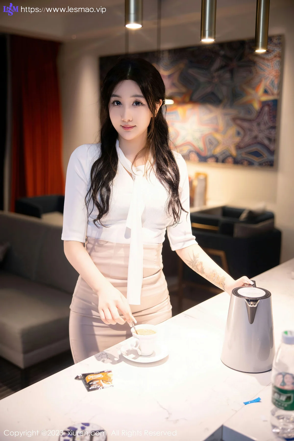 XiuRen 秀人 No.6207 江真真 白色Ol职业服写真 - 7