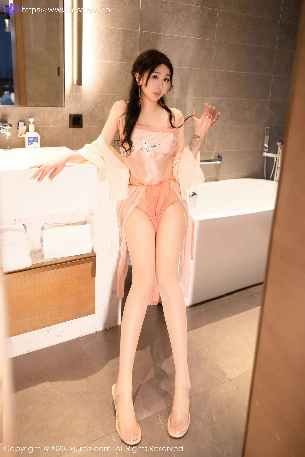 XiuRen 秀人 No.6262 江真真 橙色古装浴室场景性感写真 - 2