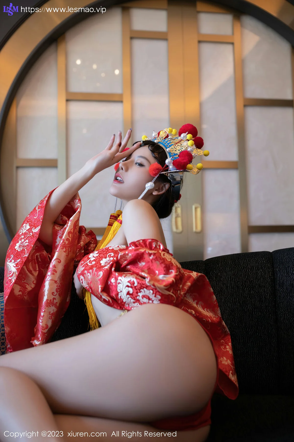 XiuRen 秀人 No.6308 就是阿朱啊 喜庆花嫁主题澳门旅拍111 - 2