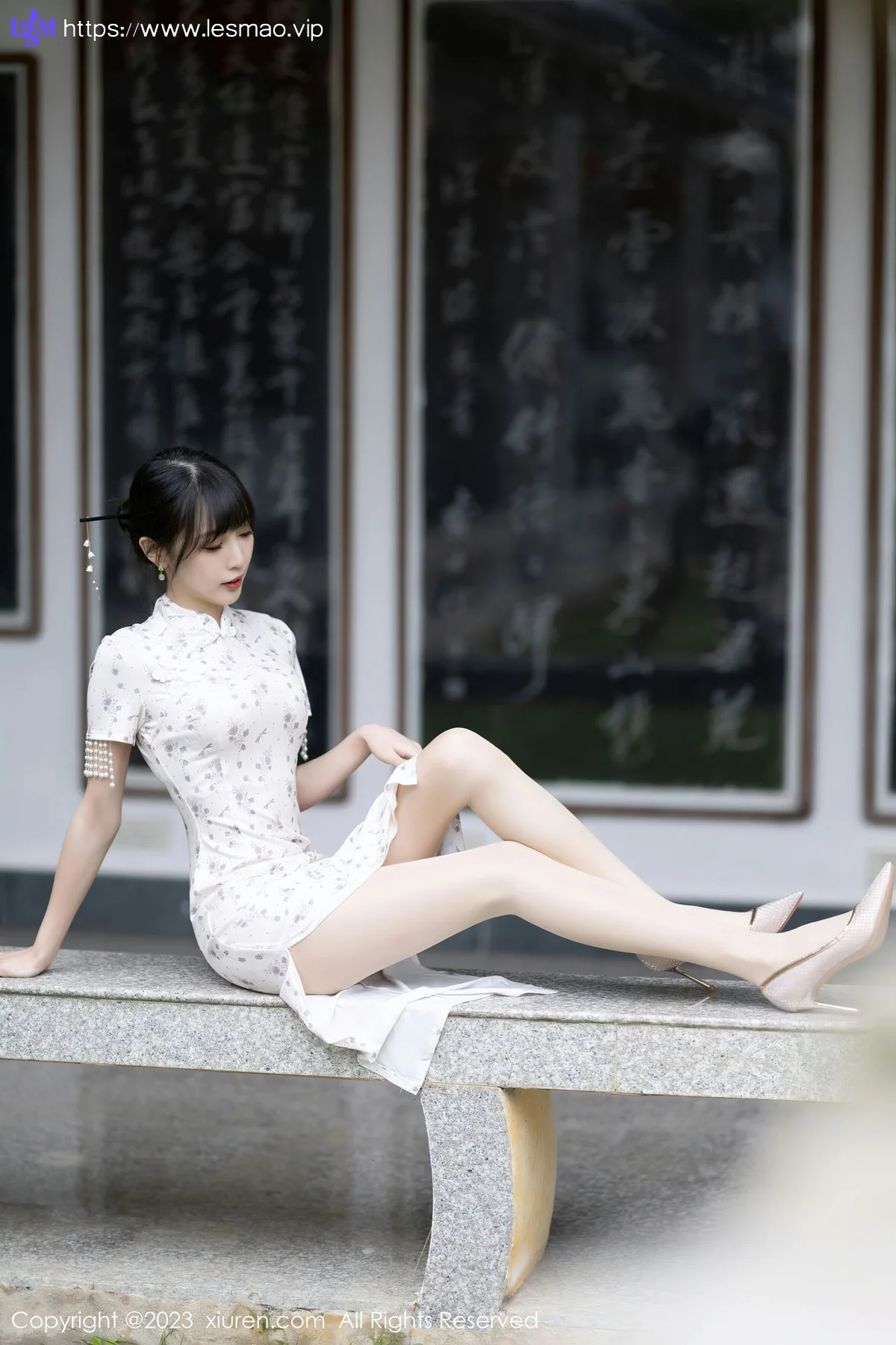 XiuRen 秀人 No.6346 林星阑 浅色短款旗袍写真1 - 10