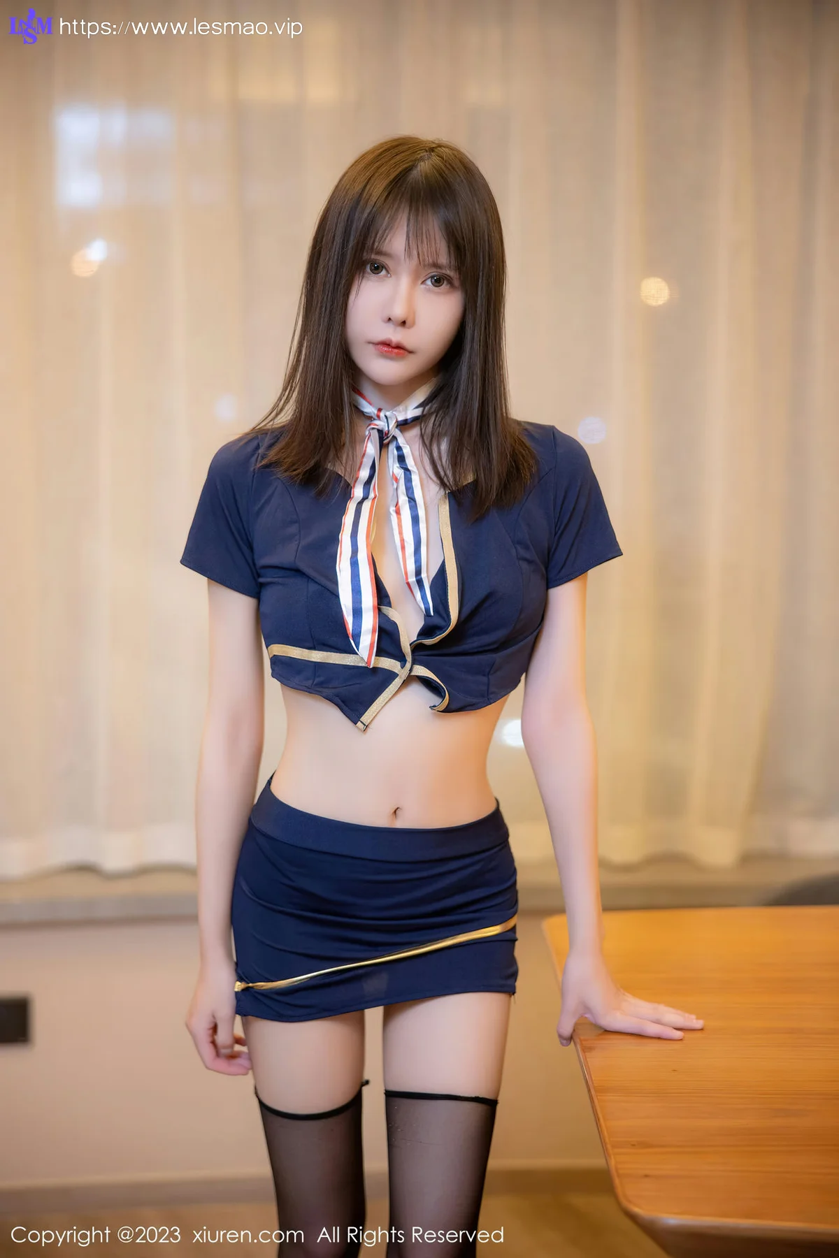 XiuRen 秀人 No.6354 甜佳佳 蓝色短款制服第二套写真3 - 8