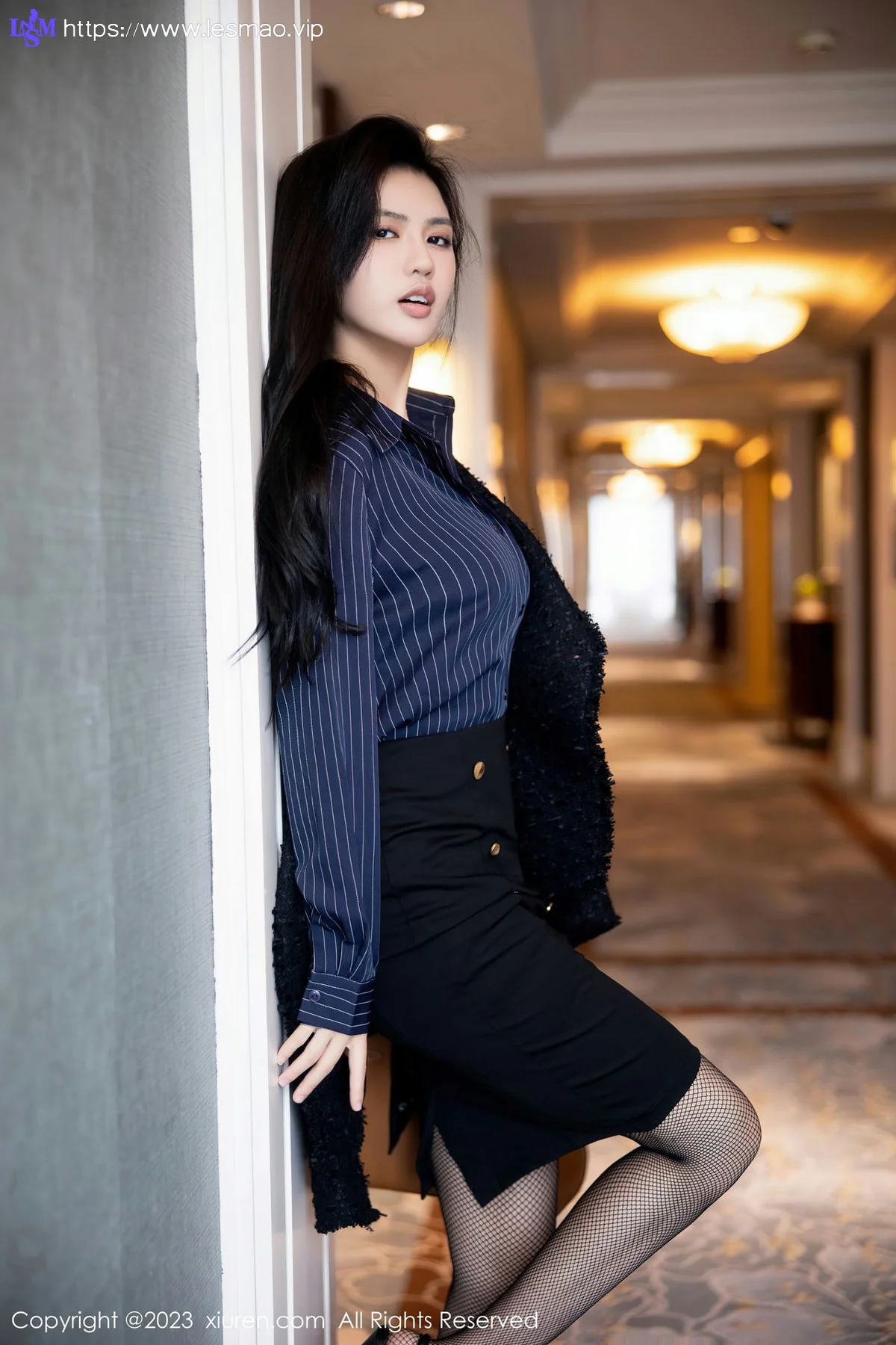 XiuRen 秀人 No.6391 浅浅Danny 深蓝色制服性感写真3 - 3