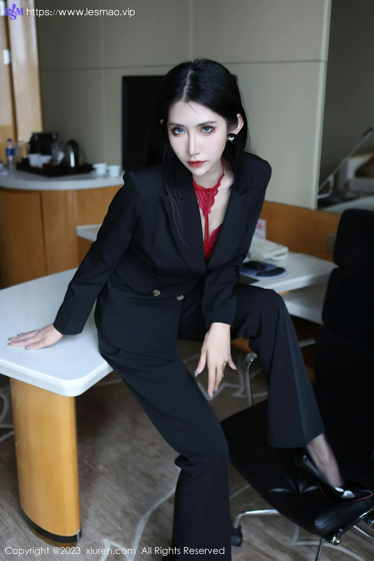 XiuRen 秀人 No.6402 依娜Yina 首套写真红色蕾丝内衣22 - 2
