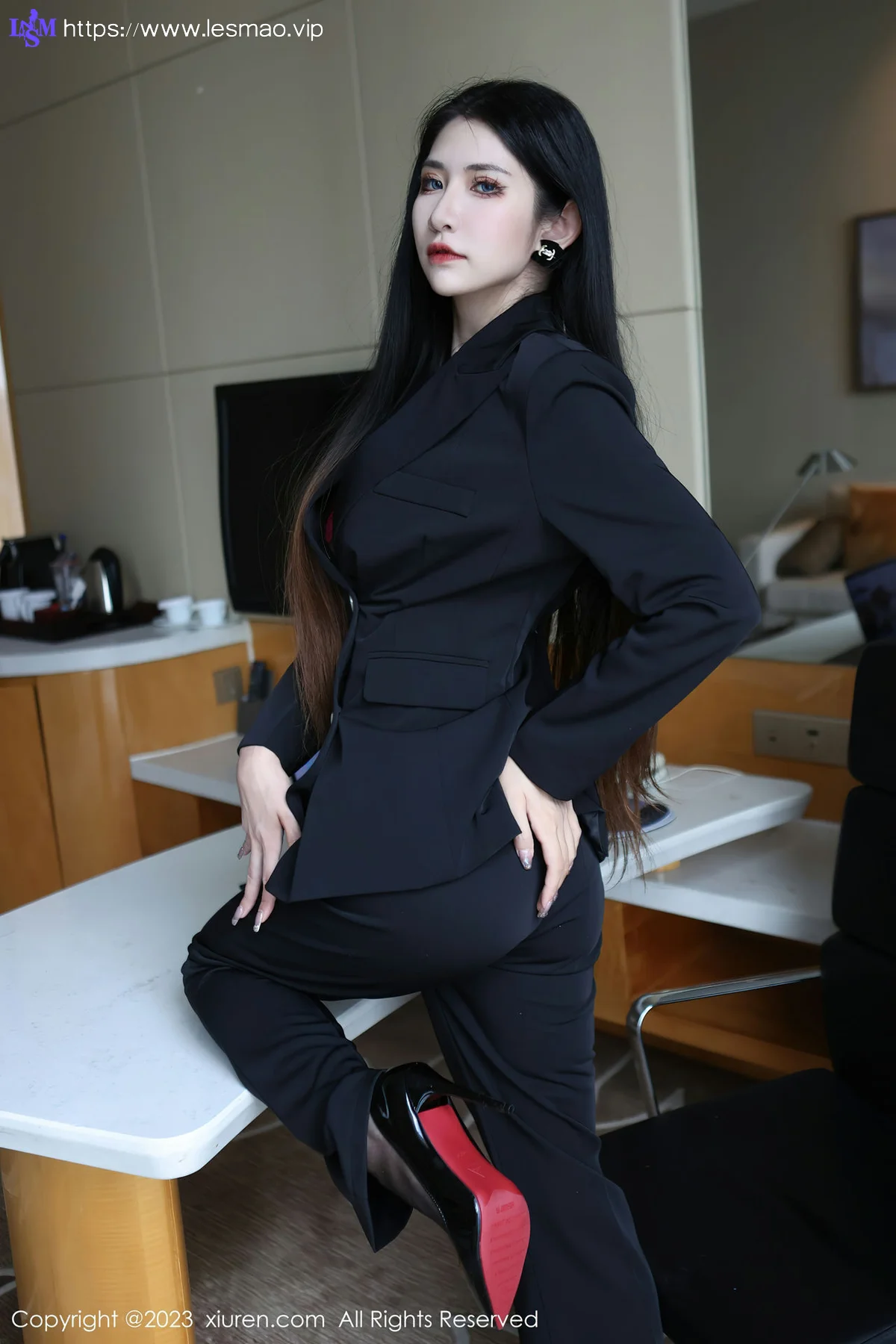 XiuRen 秀人 No.6402 依娜Yina 首套写真红色蕾丝内衣22 - 5